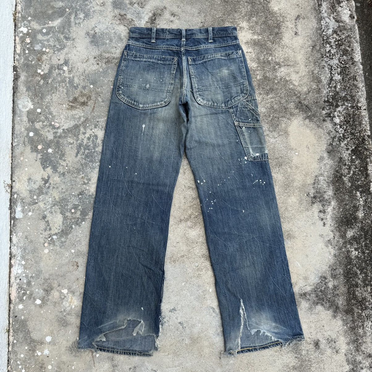 Japanese Brand VINTAGE UNION MADE FADED RIPPED JEANS DENIM CARGO PANTS Size US 30 / EU 46 - 2 Thumbnail