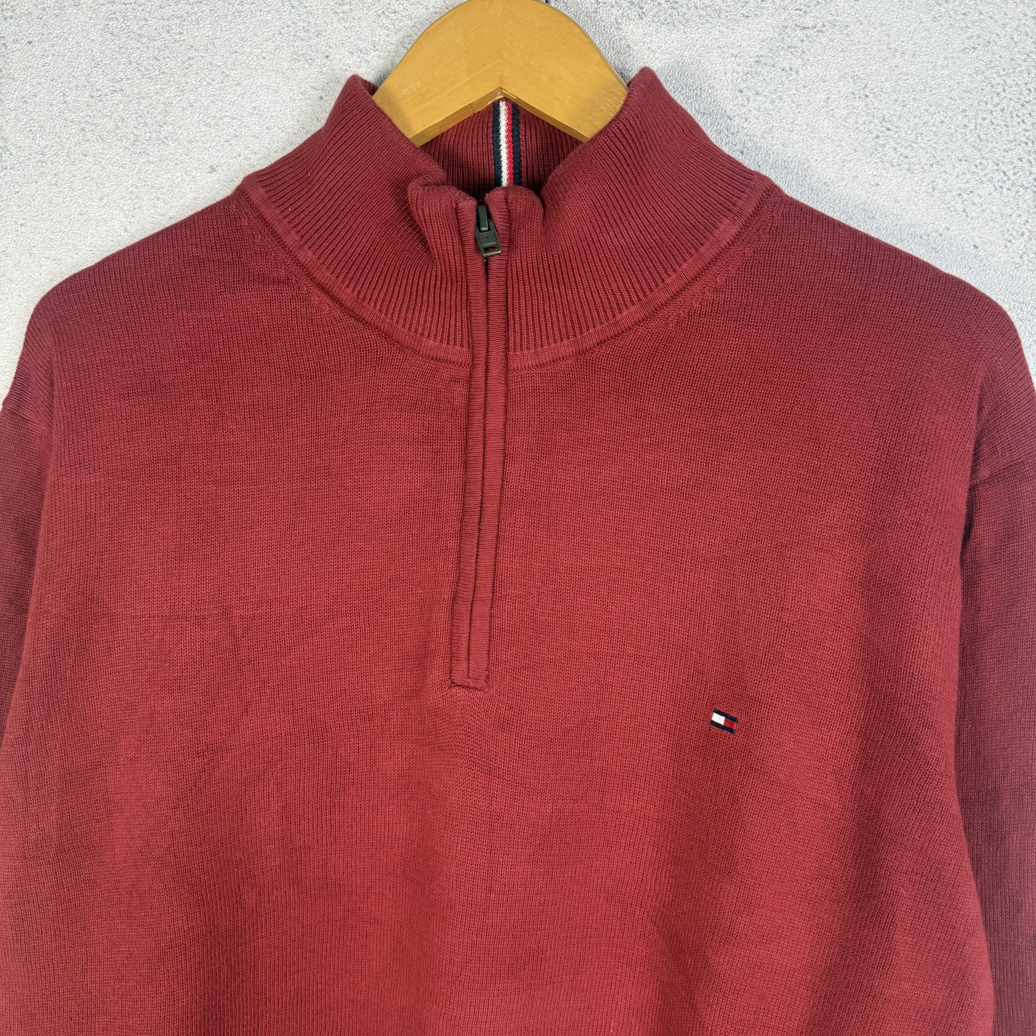 Tommy Hilfiger Tommy Hilfiger Half Zip Knit Sweater Size US XL / EU 56 / 4 - 2 Thumbnail