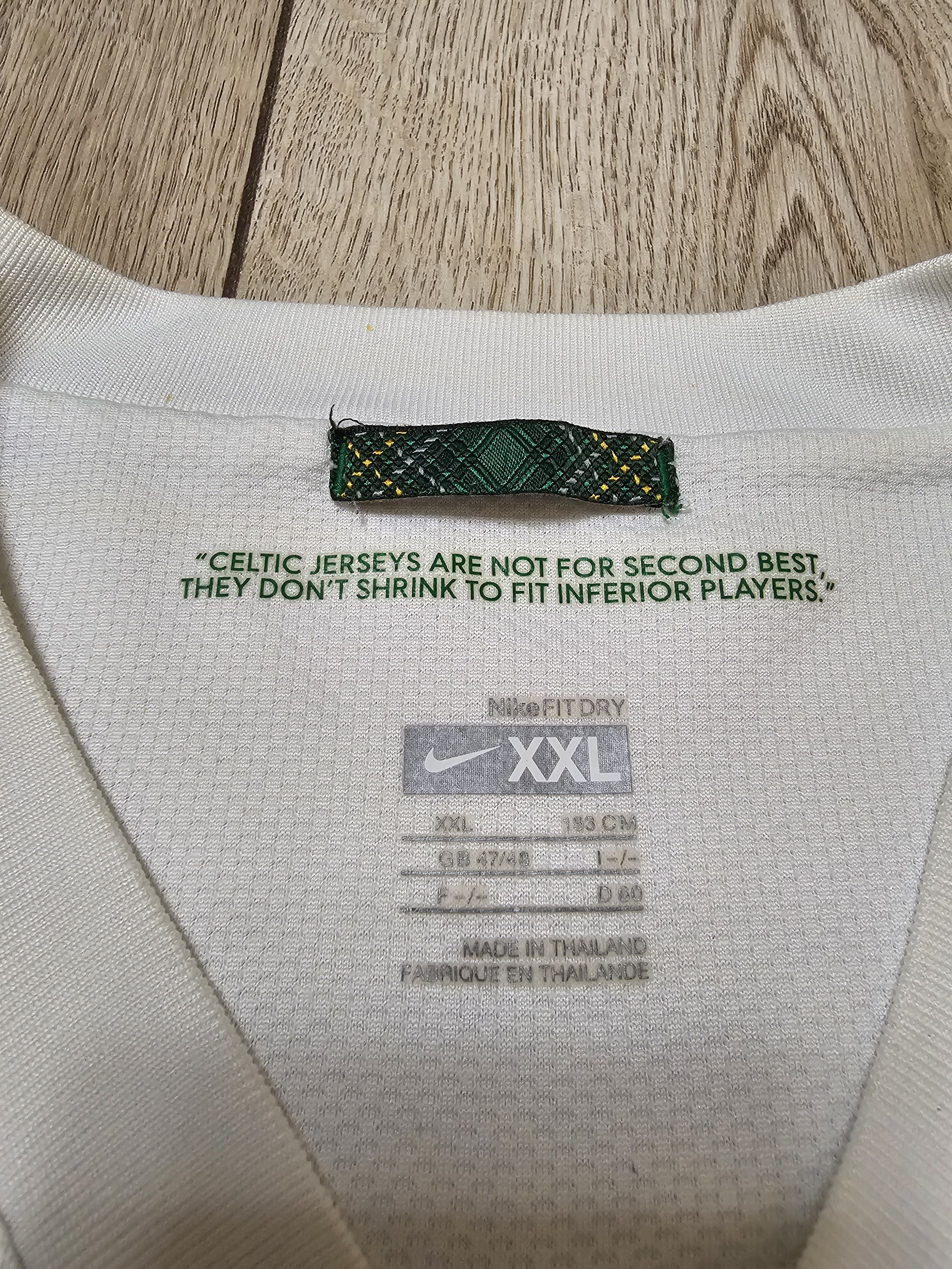 Nike CELTIC 2009 2010 THIRD WHITE FOOTBALL SHIRT SOCCER JERSEY Size US XXL / EU 58 / 5 - 7 Thumbnail