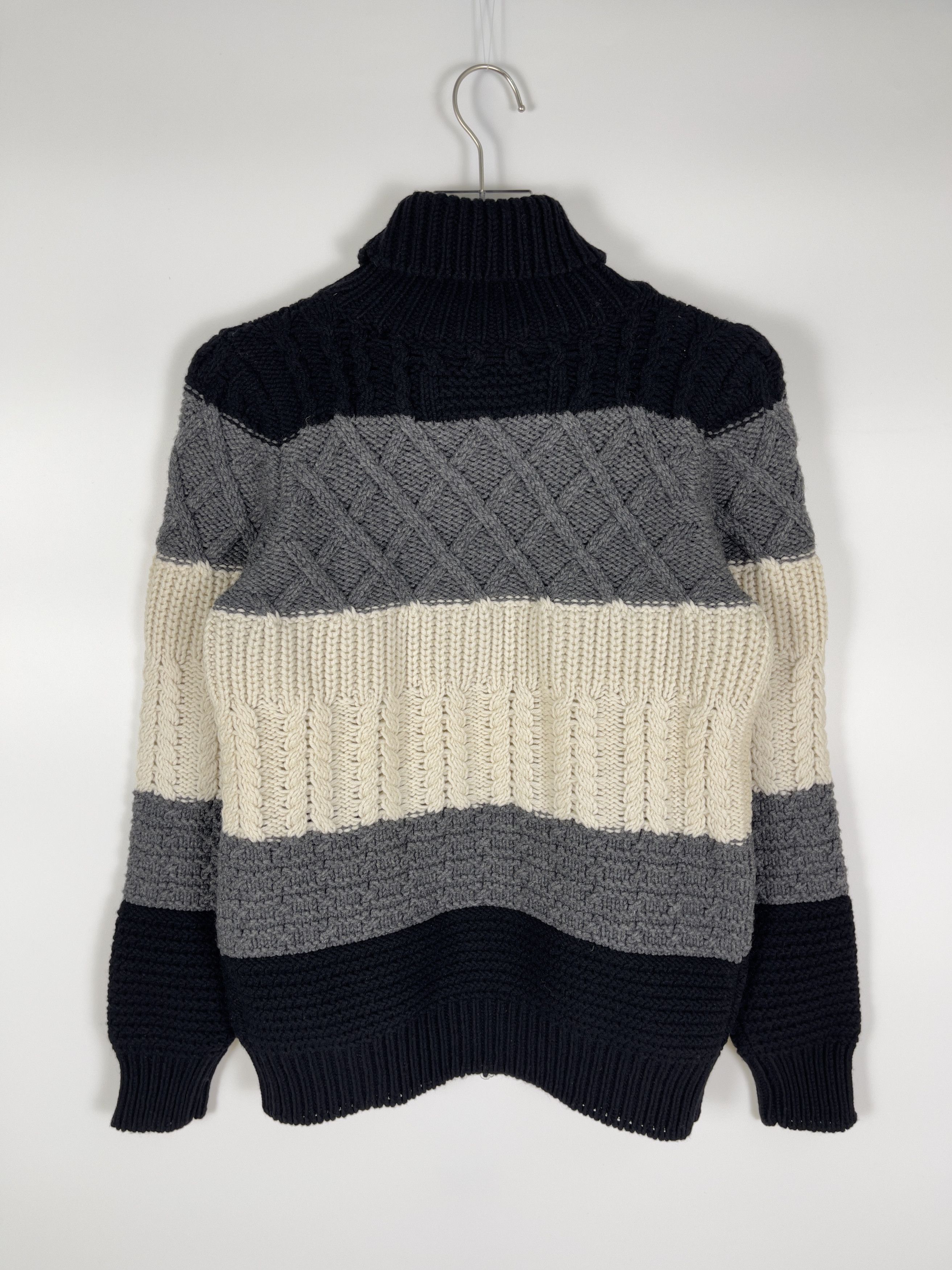Kris Van Assche Kris Van Assche Colorblock Cable-knit Sweater Size US M / EU 48-50 / 2 - 3 Thumbnail