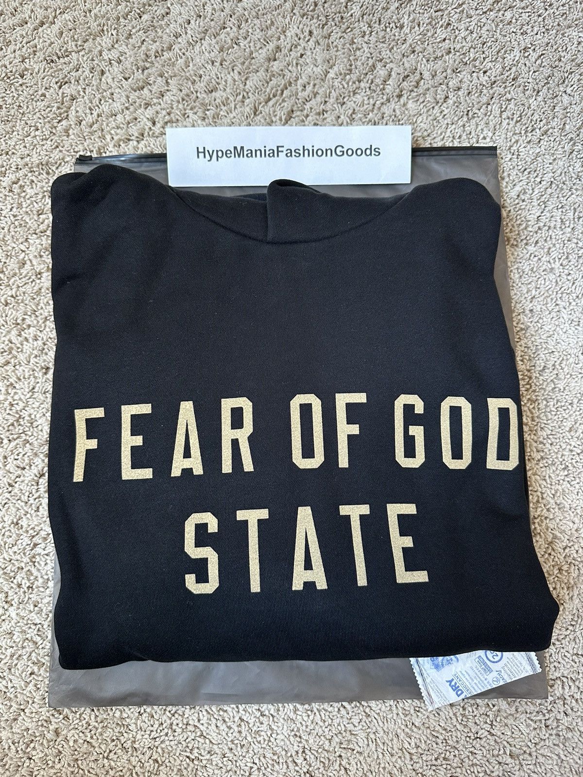 Fear of God Essentials Fleece Hoodie Black