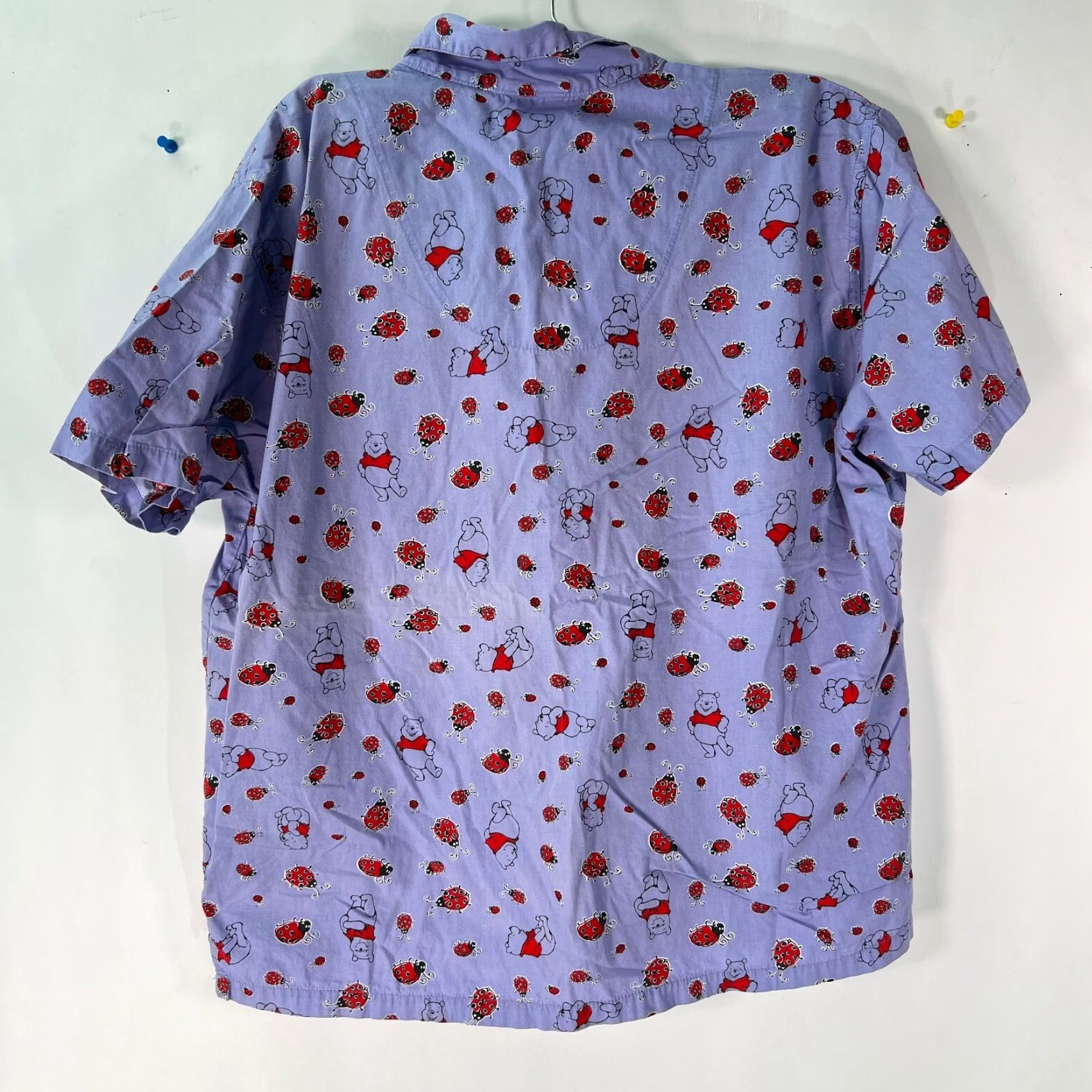 Disney Disney Purple Ladybug & Pooh Print Cotton Pajama Set Medium Womens Size 32" / US 10 / IT 46 - 3 Thumbnail