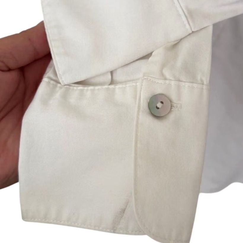 J. Jill J. Jill White Shirt Button-Up Medium Classic Office Preppy Minimal Collection Women Regular Size M Size M / US 6-8 / IT 42-44 - 3 Thumbnail