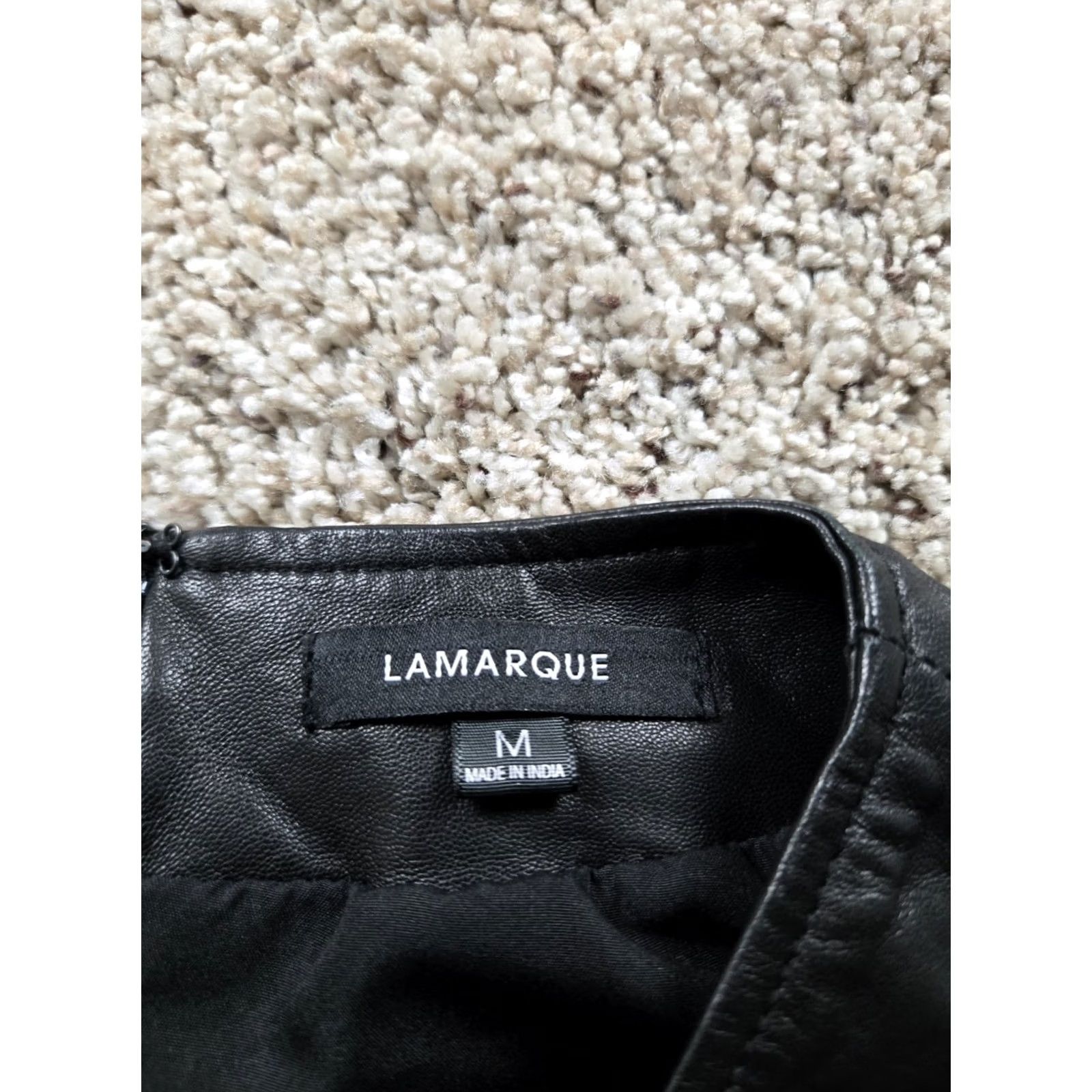 LAMARQUE Lamarque Leather Vest Medium Womens Black Sleeveless Lace Front Lined Pullover Biker Motorcycle Vest Casual Jacket Women M Black Lace Front Lined Vest Size M / US 6-8 / IT 42-44 - 3 Thumbnail