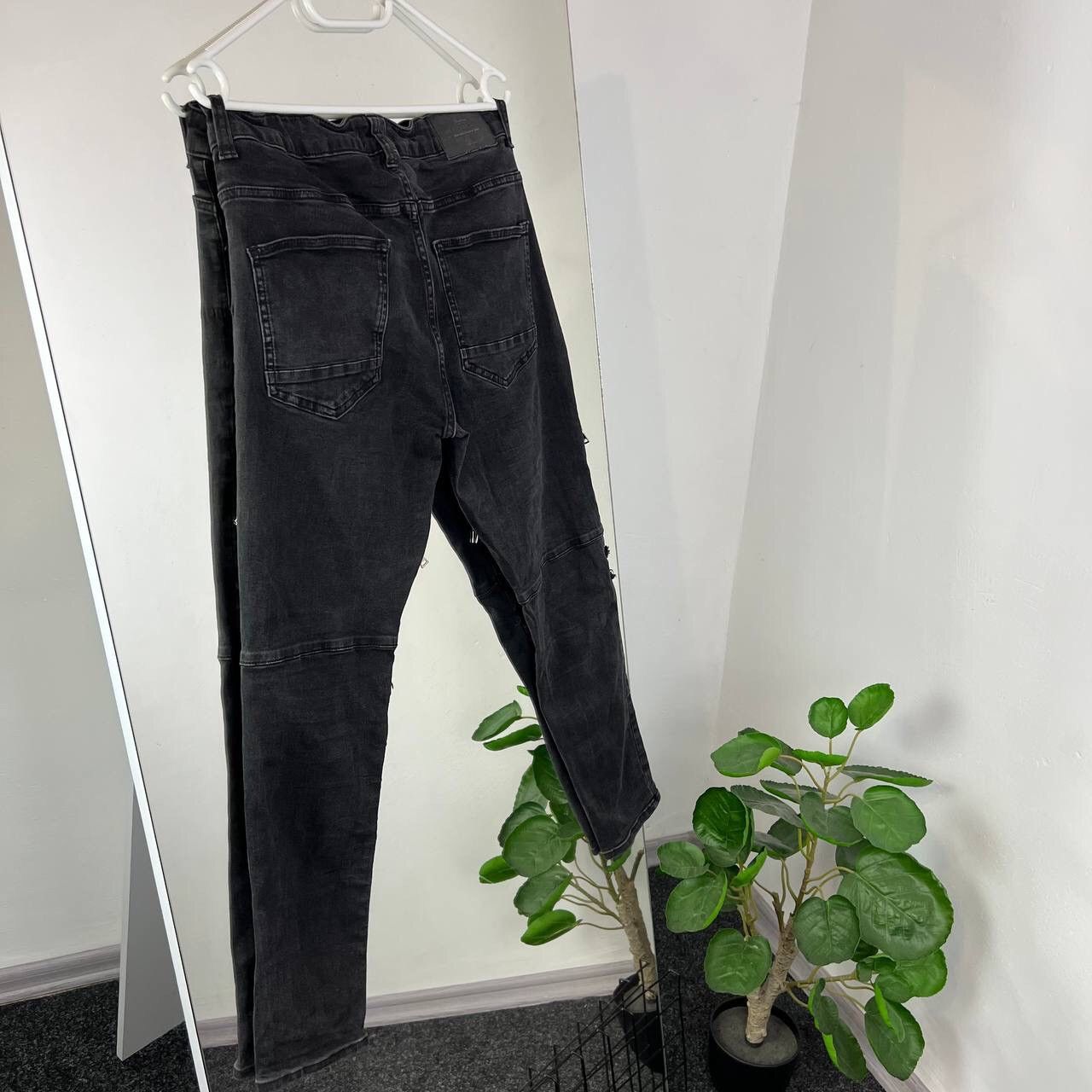 20471120 Avant Garde Skinny Pants Denim Y2k Distressed Black Jean Size US 32 / EU 48 - 6 Thumbnail