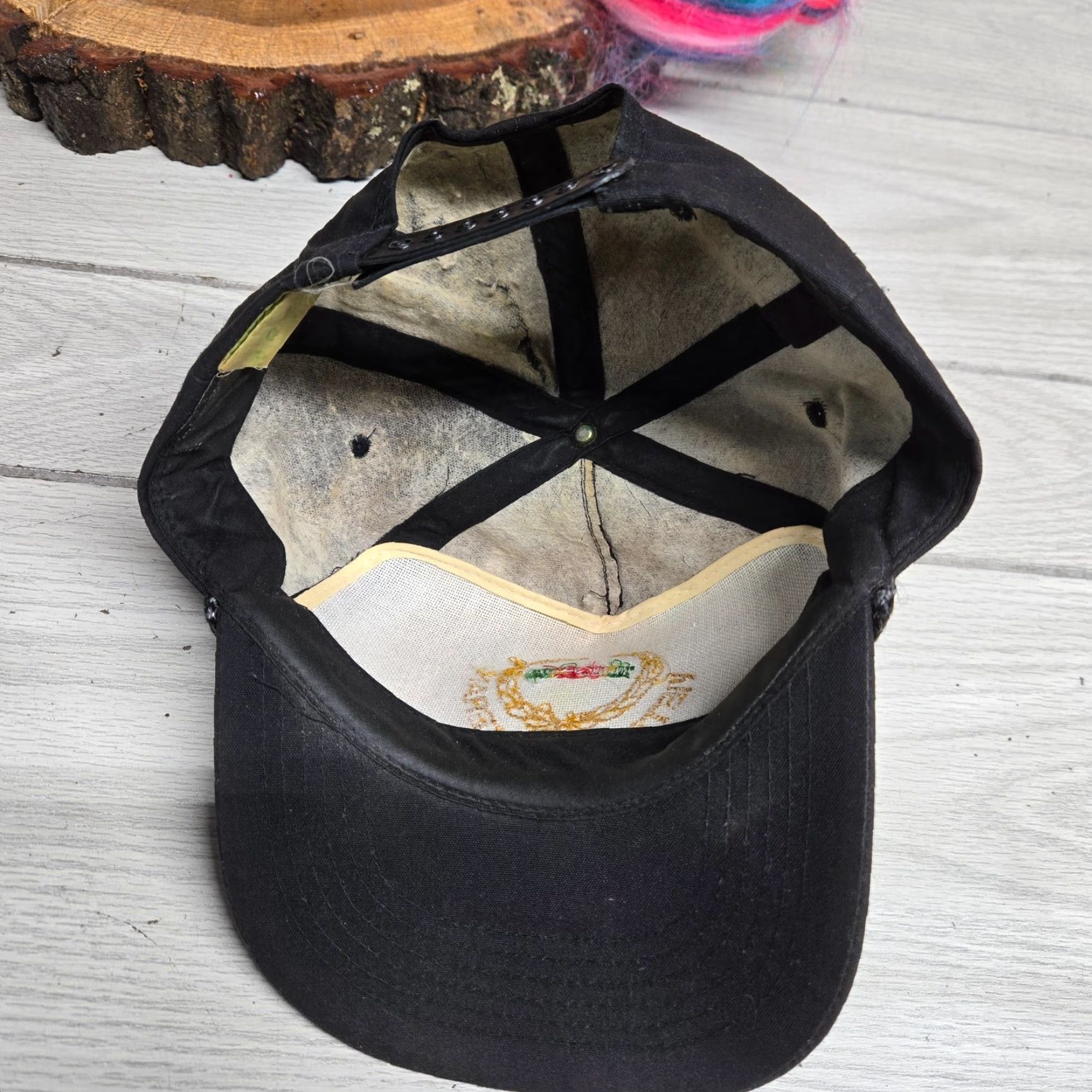 Vintage Vietnam Veteran Embroidered Snapback Hat Black Cap Made in USA Size ONE SIZE - 5 Thumbnail