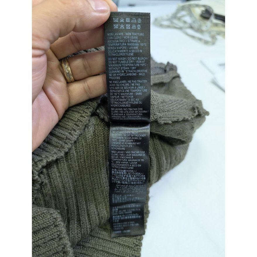 Balenciaga o1rshd1 Wool Uncycled Socks Jumper Knitwear in Khaki Size US S / EU 44-46 / 1 - 18 Thumbnail