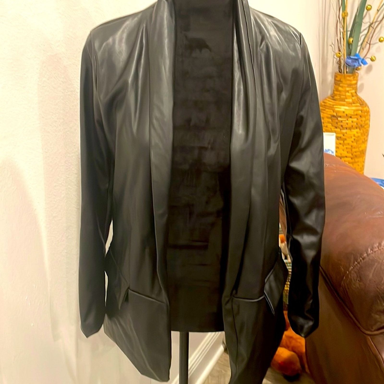 Other Leather-effect single-breasted blazer Size M / US 6-8 / IT 42-44 - 2 Thumbnail