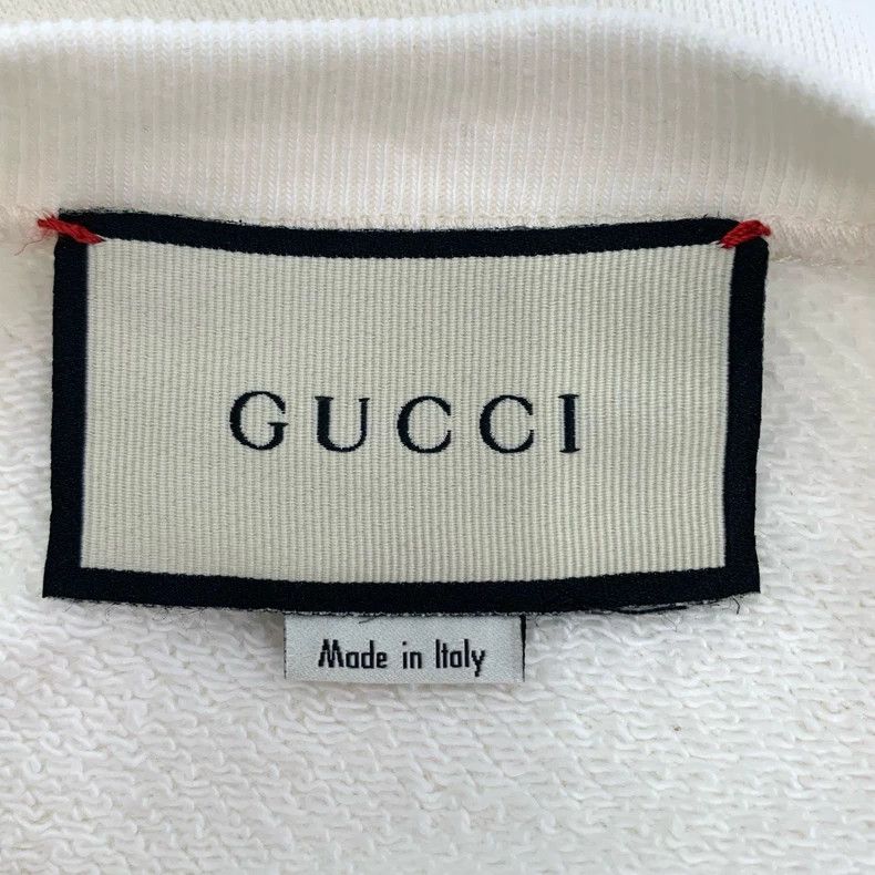 Gucci Gucci Logo printed metal buckle round neck white cotton lon Size US S / EU 44-46 / 1 - 6 Thumbnail