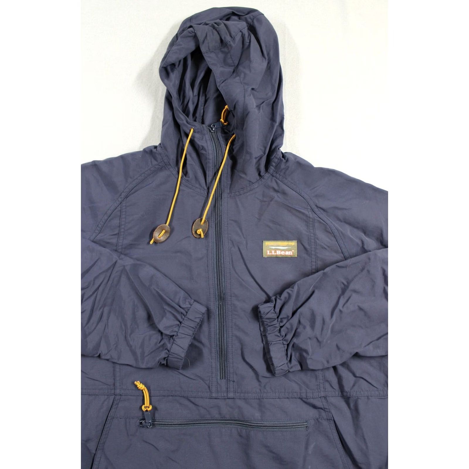 Vintage LL Bean Jacket Mens Small Navy Blue Hooded Nylon Pullover Windbreaker Outdoors Size US S / EU 44-46 / 1 - 2 Thumbnail