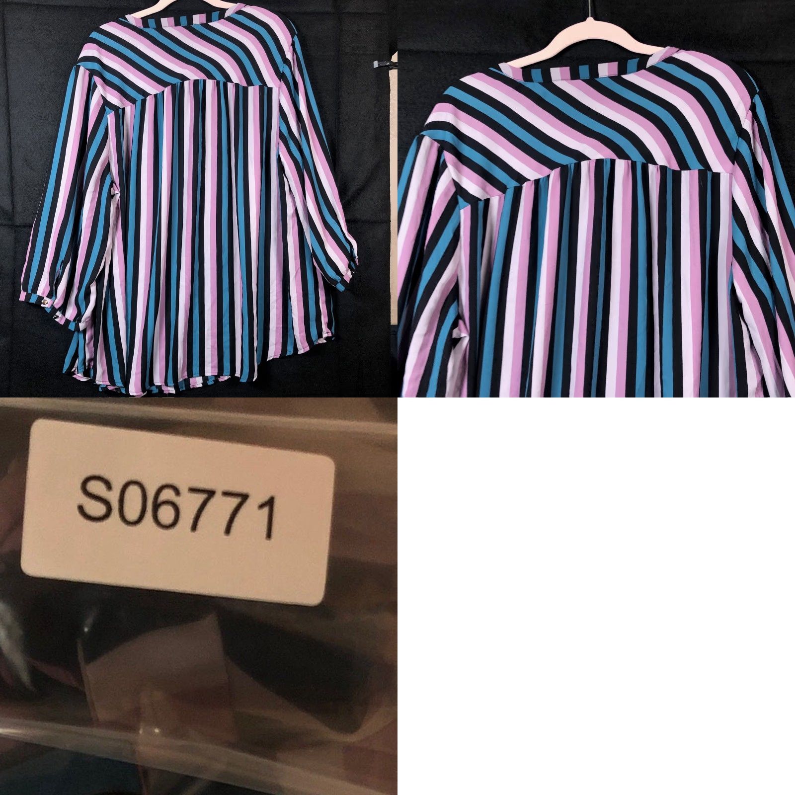 Torrid Torrid Blouse Multicolored Striped Front Knot 3/4 Sleeve Stretch 3X Women Size XXL / US 16-18 / IT 52-54 - 8 Thumbnail