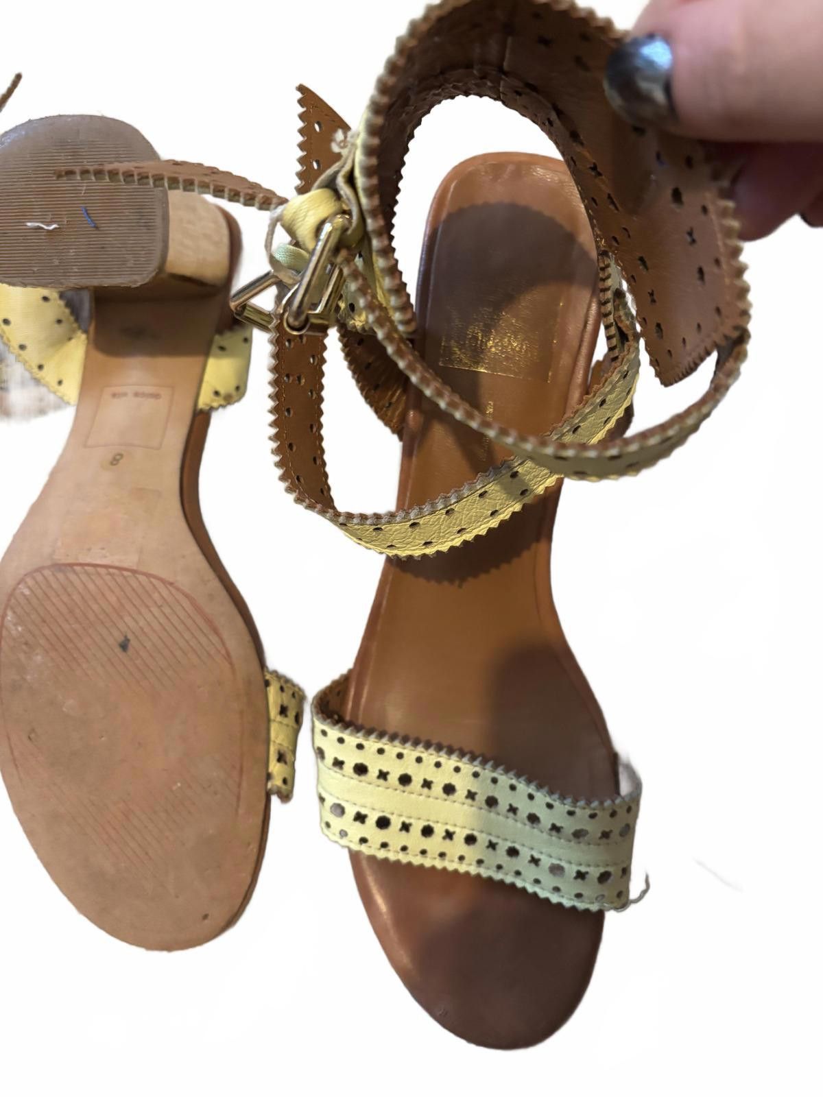 Other Dolce Vita Perforated Leather Gold Heel Sandal sz 7 Size US 7 / IT 37 - 7 Thumbnail