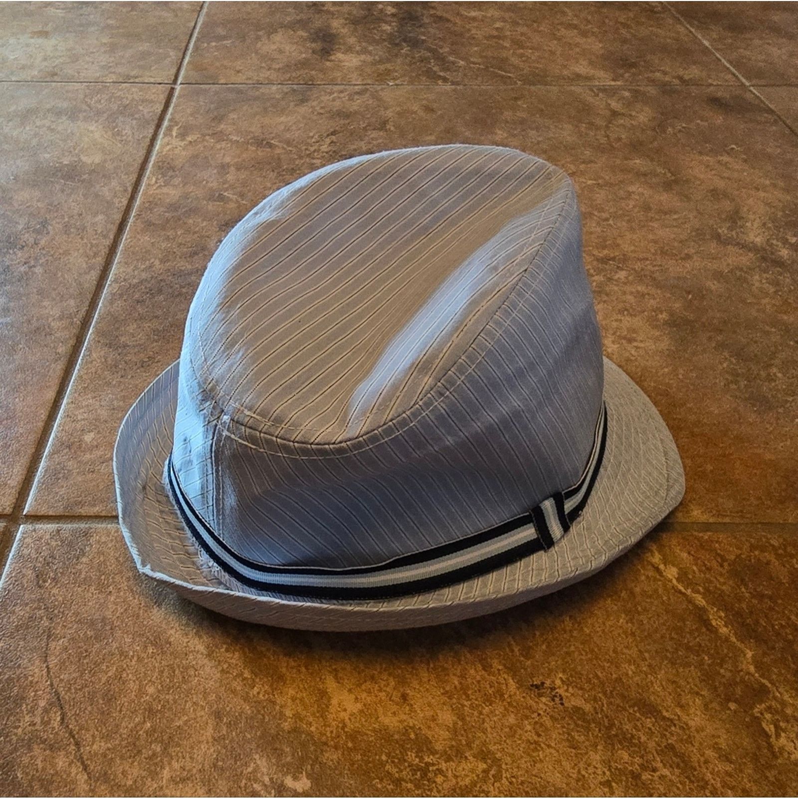 Other Light Blue | RIVIERA | Pinstriped Fedora Size ONE SIZE - 2 Thumbnail