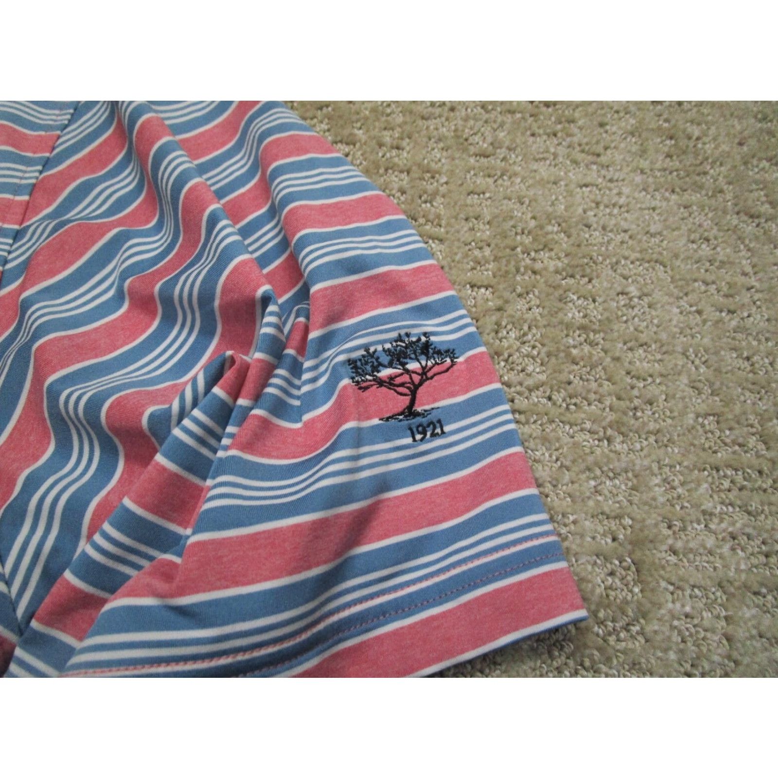 Footjoy FootJoy Polo Shirt Men XL Pink Striped Logo Golf Performance Regular Fit Short Sleeve Polo Size US XL / EU 56 / 4 - 3 Thumbnail