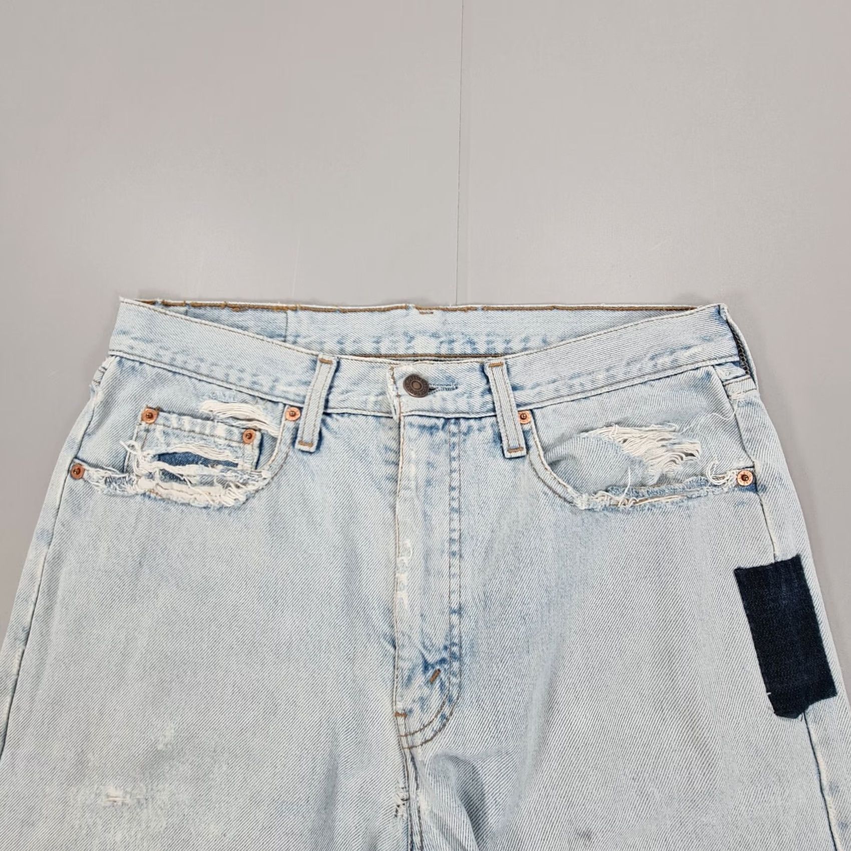 Levi's VINTAGE Levi's 615 02 Jeans Blue Regular Straight 90s Mens W32 L30 Orange Tab Distressed Pockets Retro Outdoor Classic Denim Cotton Size US 32 / EU 48 - 2 Thumbnail