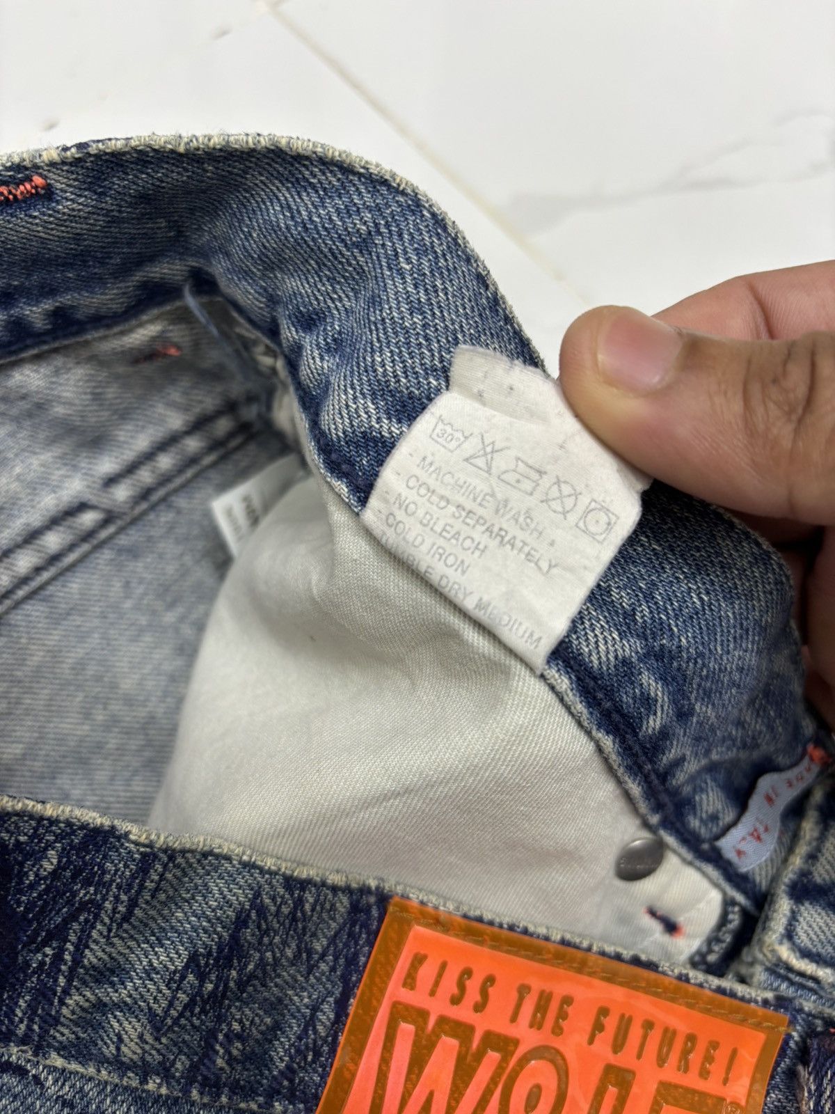W&LT W&LT Archives - A/W 1997 - Pen Graffiti Denim Jeans Size US 30 / EU 46 - 13 Thumbnail