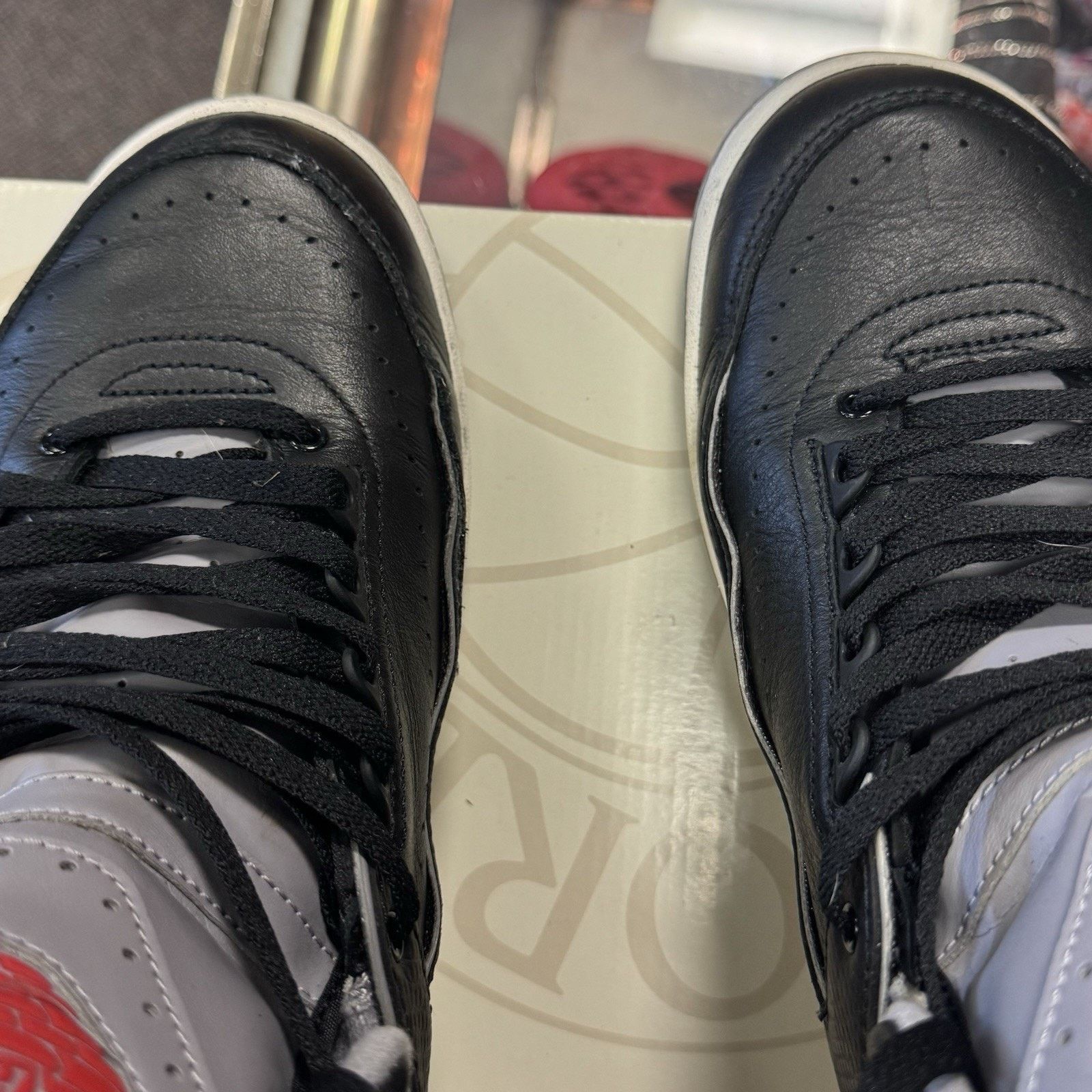 Jordan Brand Size 11-Air Jordan 2 Retro Sneakers Black Cement Gray Red Size US 11 / EU 44 - 8 Thumbnail
