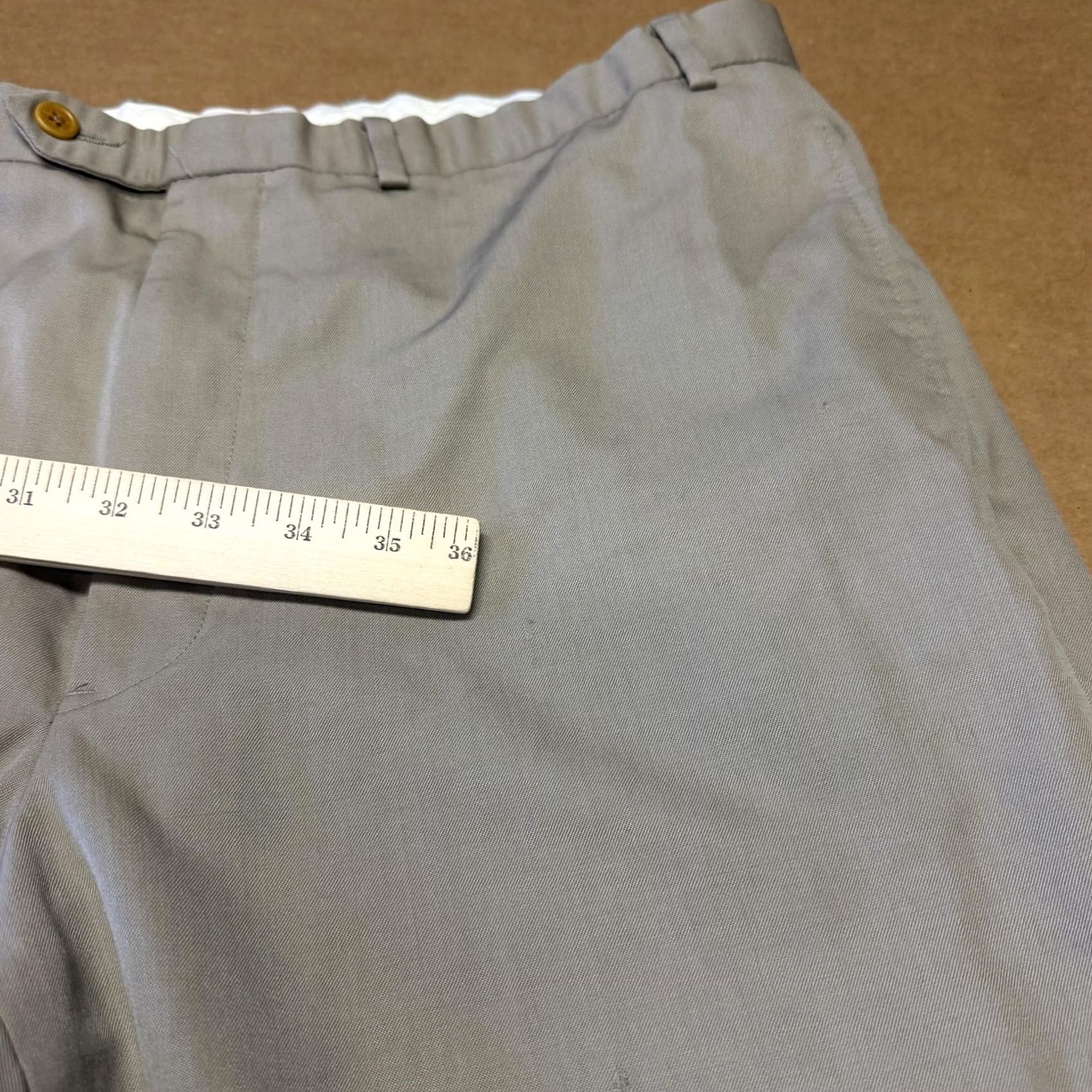 Brooks Brothers Brooks Brothers 346 Madison Fit Flat Front Dress Pants Mens 40x28 Gray Wool Straight Leg Bandless Size US 40 / EU 56 - 7 Thumbnail