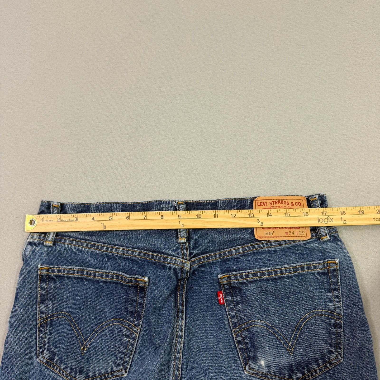 Levi's Vintage Levis 505 Jeans Men 34x29 (Fits 34x27) Blue Straight Size US 34 / EU 50 - 9 Thumbnail