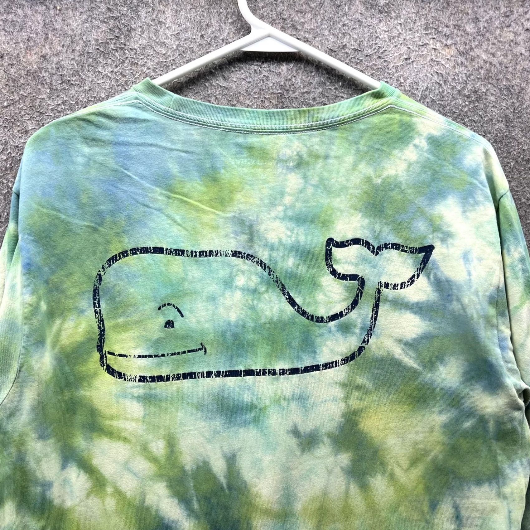 Vineyard Vines VINEYARD VINES Shirt Mens M Green Tie Dye Whale Pocket Long Sleeve Graphic Size US M / EU 48-50 / 2 - 7 Thumbnail