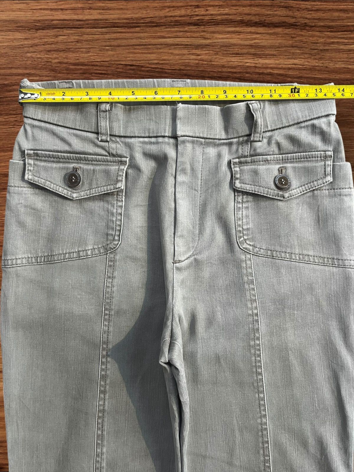 Japanese Brand Vintage Japanese Brand Double Pocket Pleats Flare Pants Size 27" / US 4 / IT 40 - 11 Thumbnail