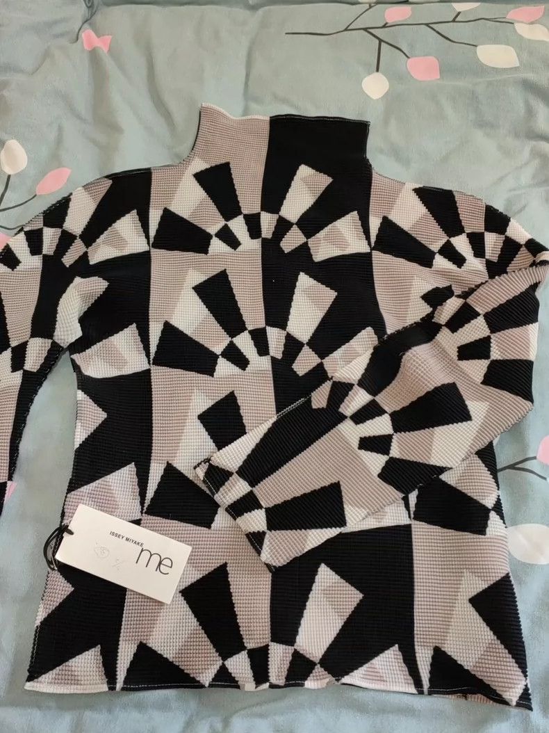 Issey Miyake issey miyake size:one size Geometric pattern coat 2506-Nex Size XXS / US 00 / IT 34 - 3 Thumbnail