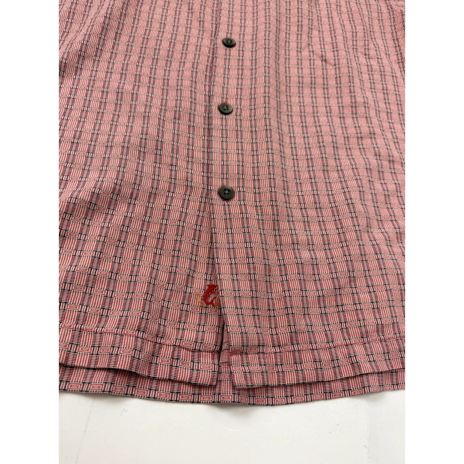 Tommy Bahama Tommy Bahama Shirt Mens Large Red Geometric Silk Short Sleeve Button Up Casual Size US L / EU 52-54 / 3 - 2 Thumbnail