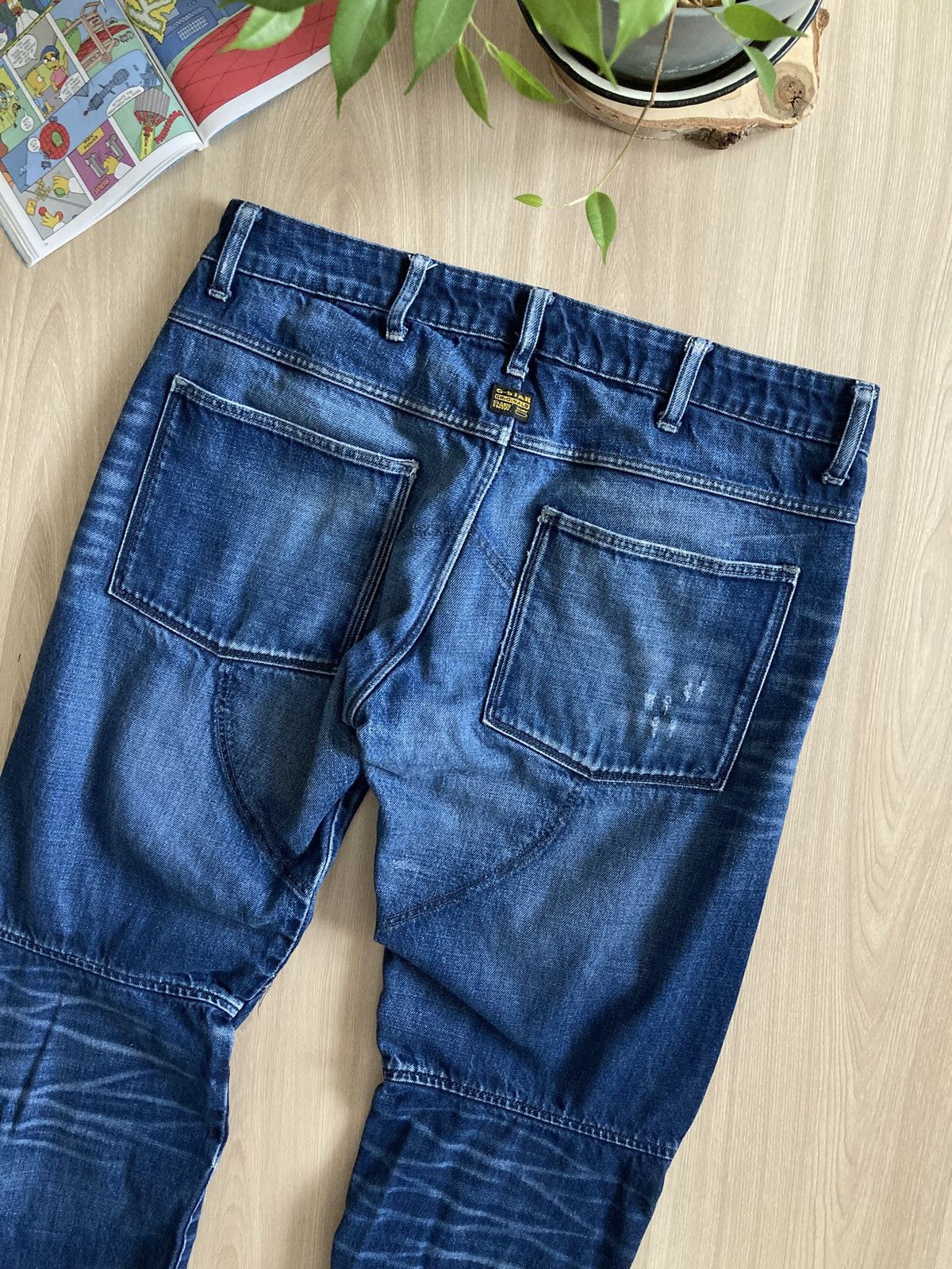 G-Star Vintage G-Star Raw 3D Low Tapered Denim Dirty Pants Jeans Size US 34 / EU 50 - 10 Thumbnail