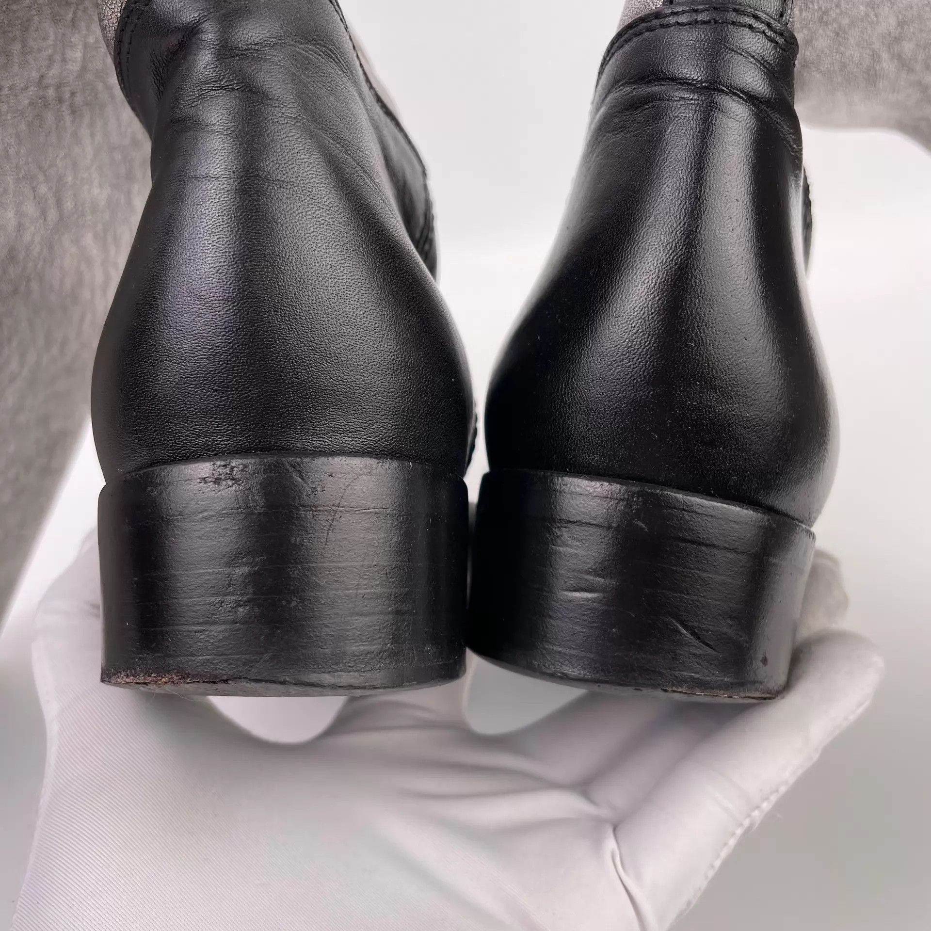 Chanel CHANEL Color Blocked Tall Flat Boots EU 37.5 Size US 7 / IT 37 - 7 Thumbnail