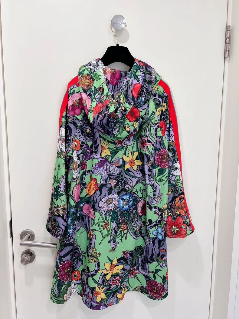 Gucci Gucci Floral pattern hooded sweatshirt sports dress 2504-Ne Size XS / US 0-2 / IT 36-38 - 2 Thumbnail
