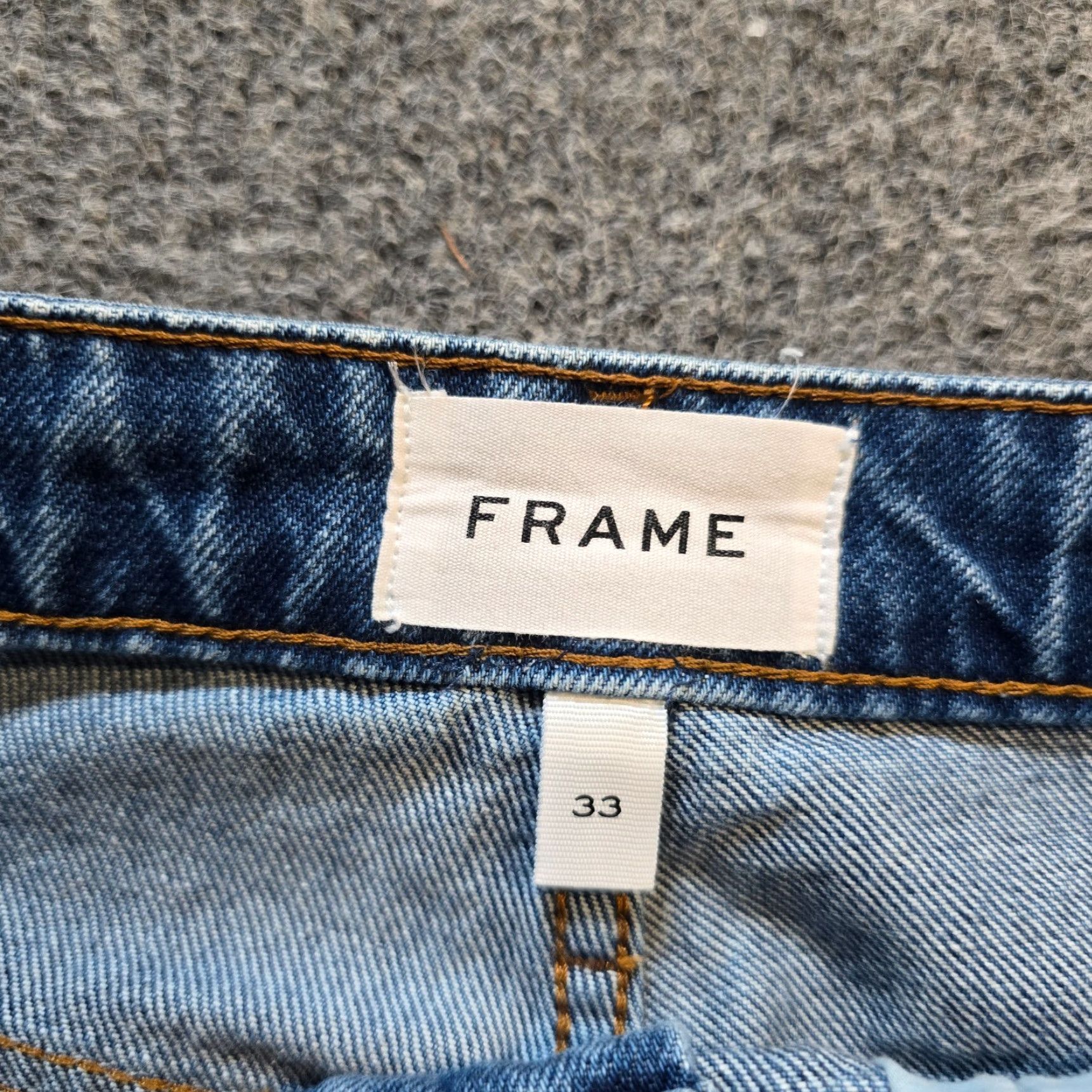 Frame FRAME Jeans Womens Size 33 Blue The Bubble Wide-Leg Distressed Raw Hem Casual Shirt Size 24" / US 00 / IT 34 - 4 Thumbnail