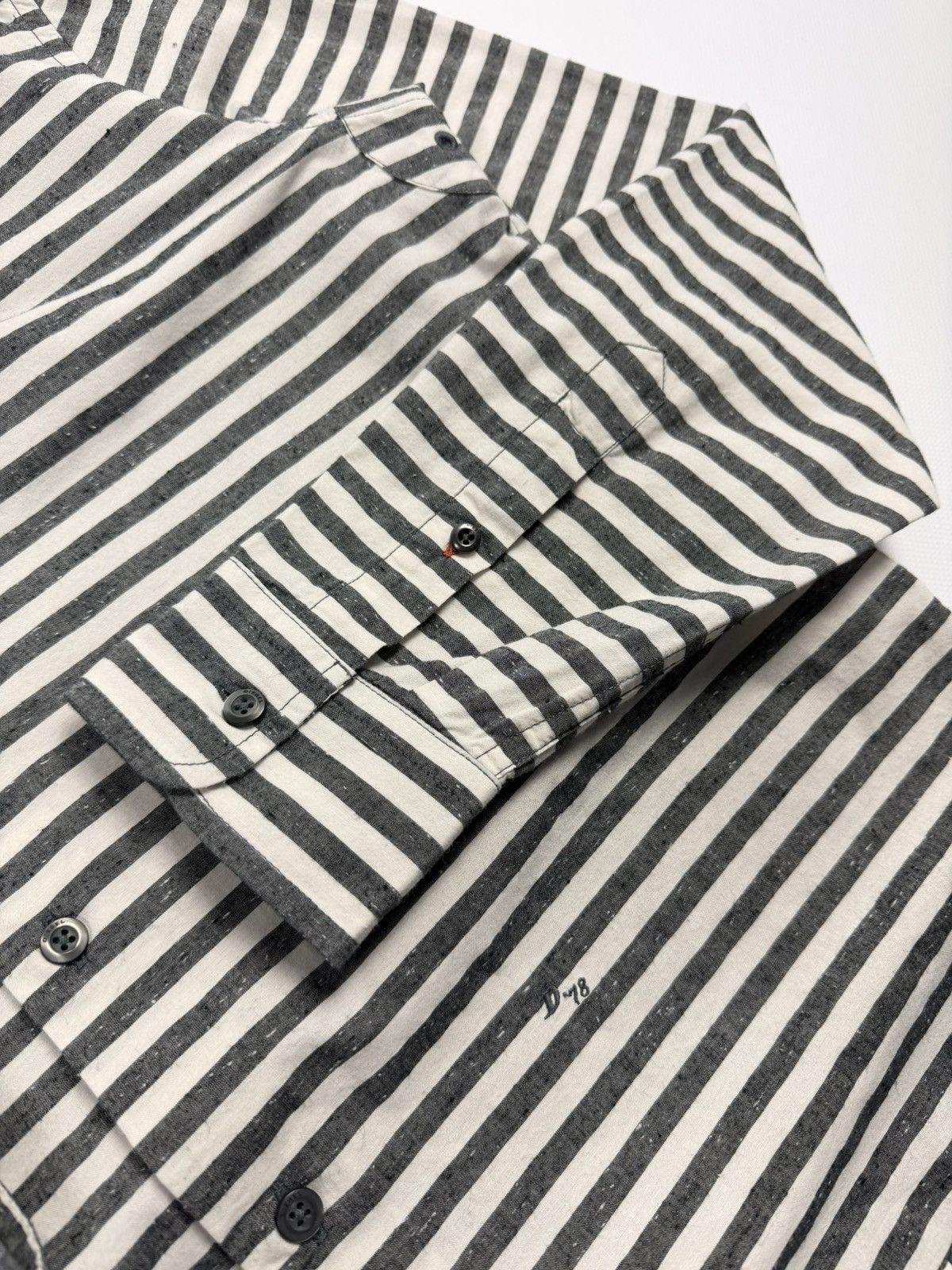 Diesel Diesel Vintage Prison Style Striped Button Shirt Cotton Gray Size US M / EU 48-50 / 2 - 16 Thumbnail