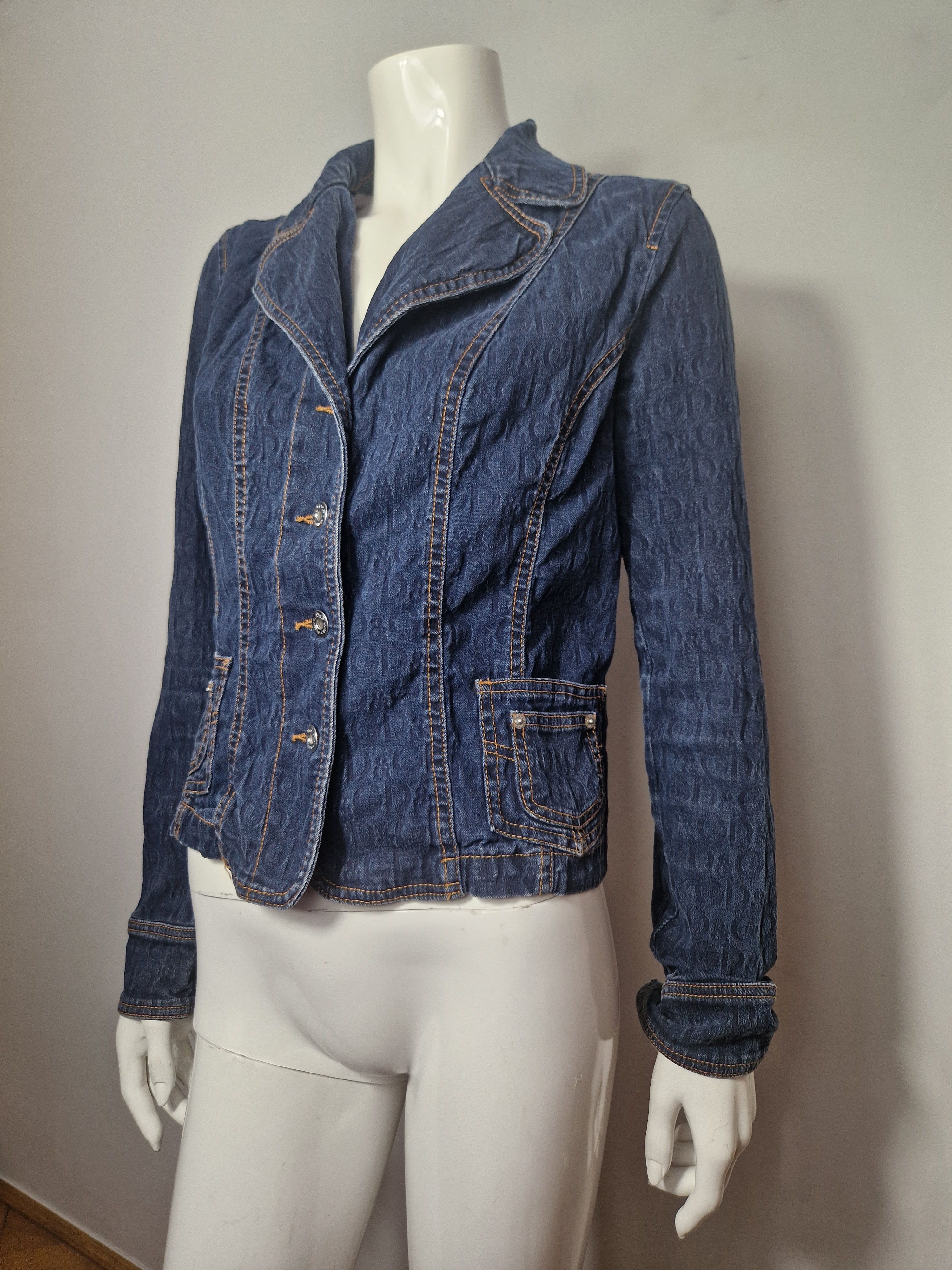 Dolce & Gabbana Dolce & Gabbana vintage monogram denim blazer jacket Size L / US 10 / IT 46 - 2 Thumbnail