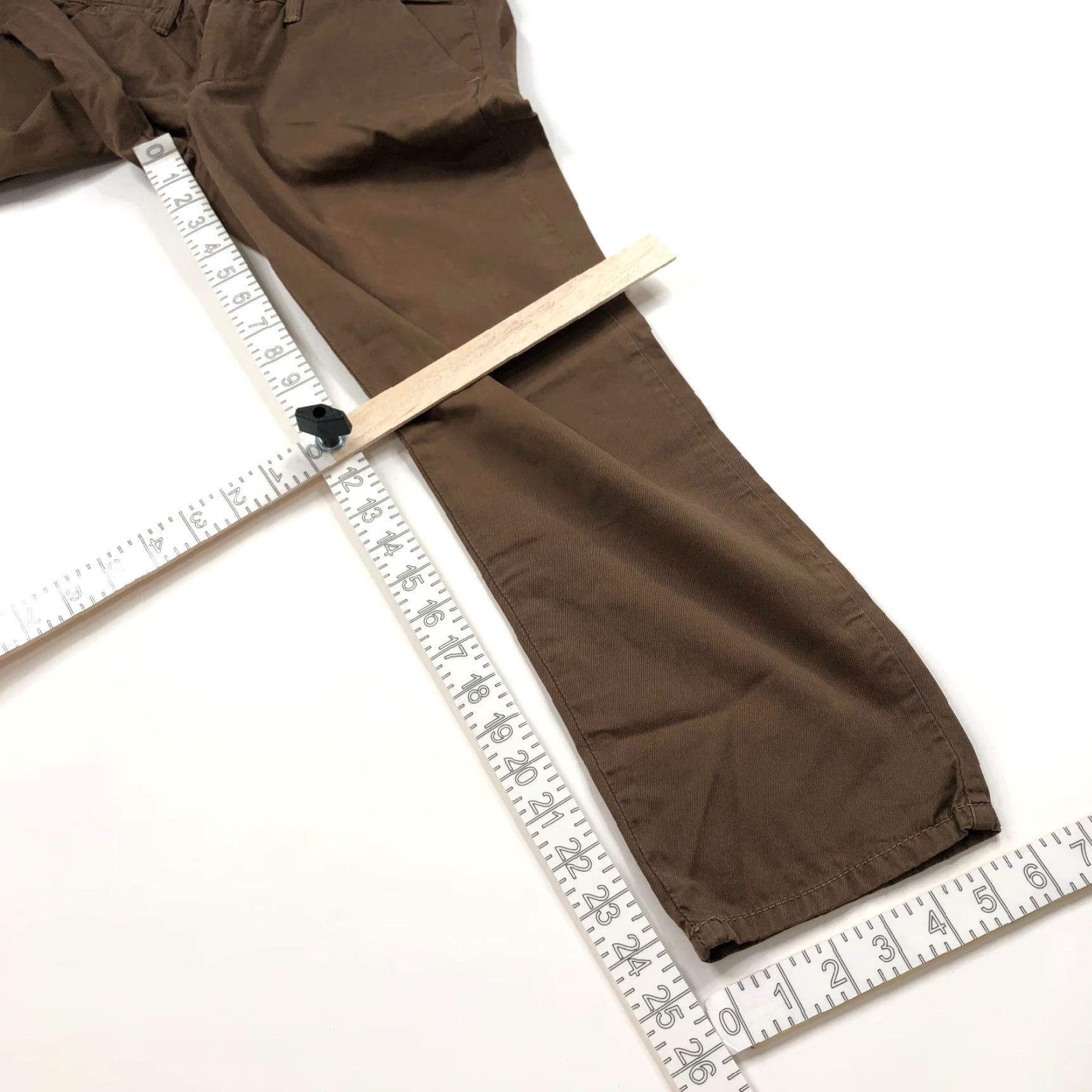 Vince Vince Rover 26 Low Rise Straight Chino Pants Brown Womens Regular 29W 25L Front Pockets Cotton Vintage No N/A Size 26" / US 2 / IT 38 - 4 Thumbnail