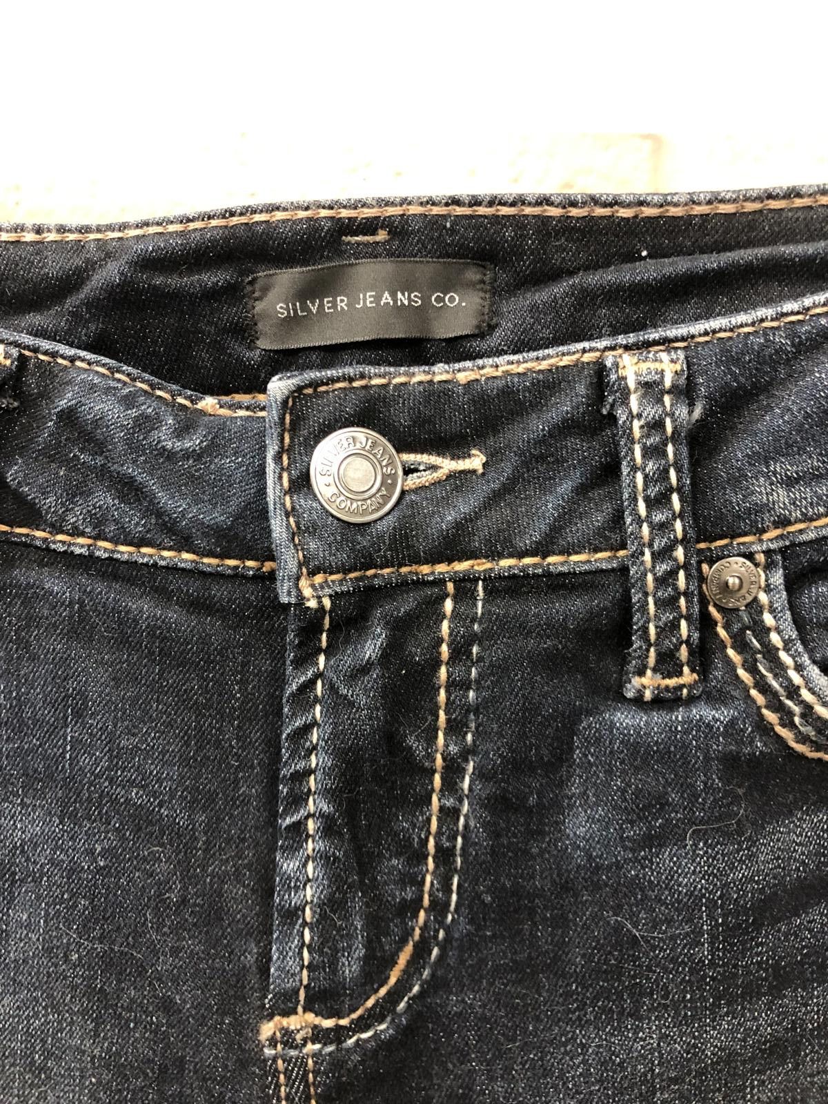 Silver Jeans Co. Stylish Silver Jeans Co. Dark Wash Skinny Jeans Size 27" / US 4 / IT 40 - 2 Thumbnail