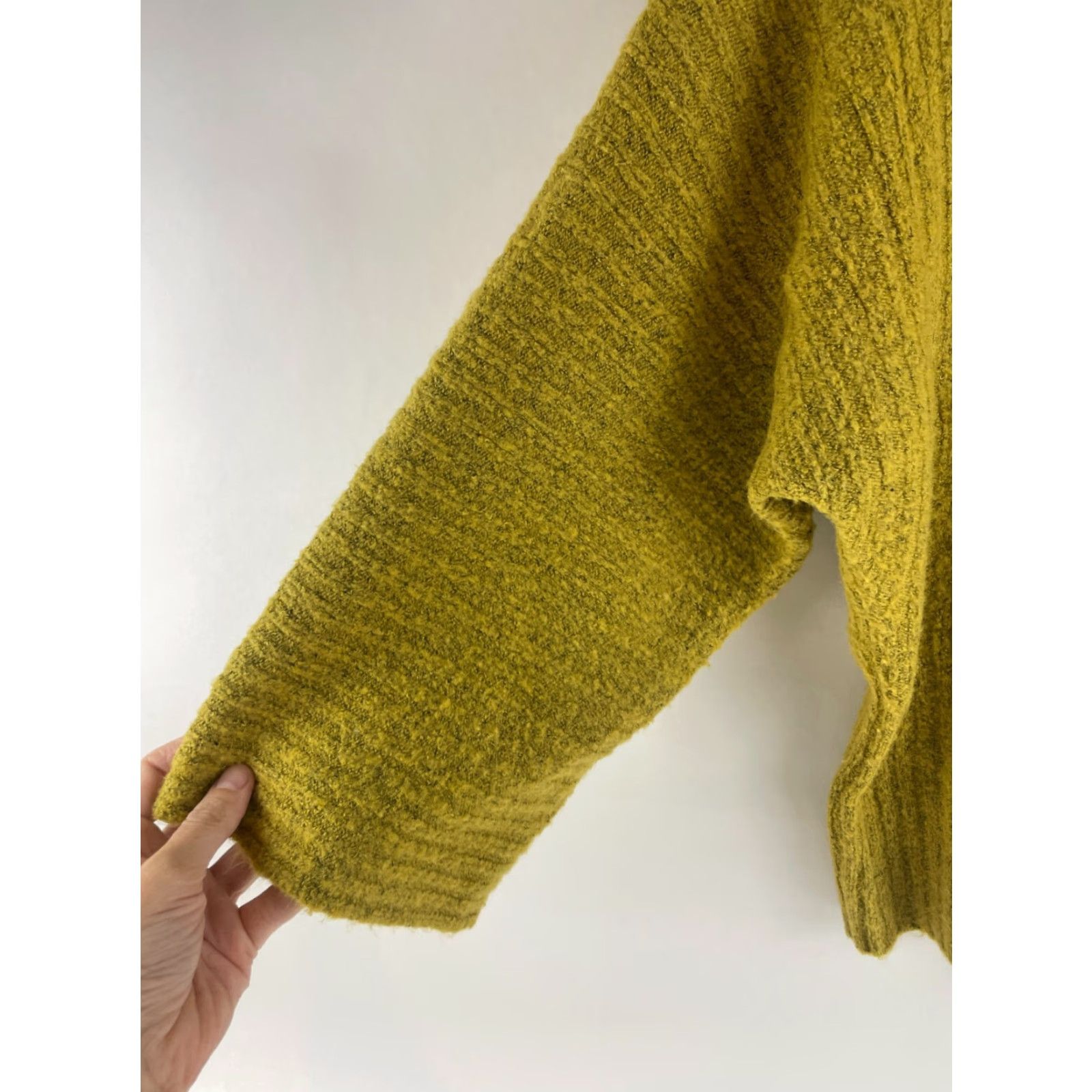 Vintage John Paul Richard Sweater Women's Small Mustard Pullover Lace-Up Rib Detail Crew Neck Size S / US 4 / IT 40 - 4 Thumbnail