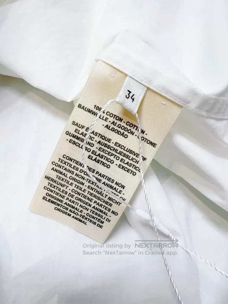 Hermes Hermes White Drawstring Pig Nose Silver扣 Long Sleeve Shirt Size XXS / US 00 / IT 34 - 6 Thumbnail