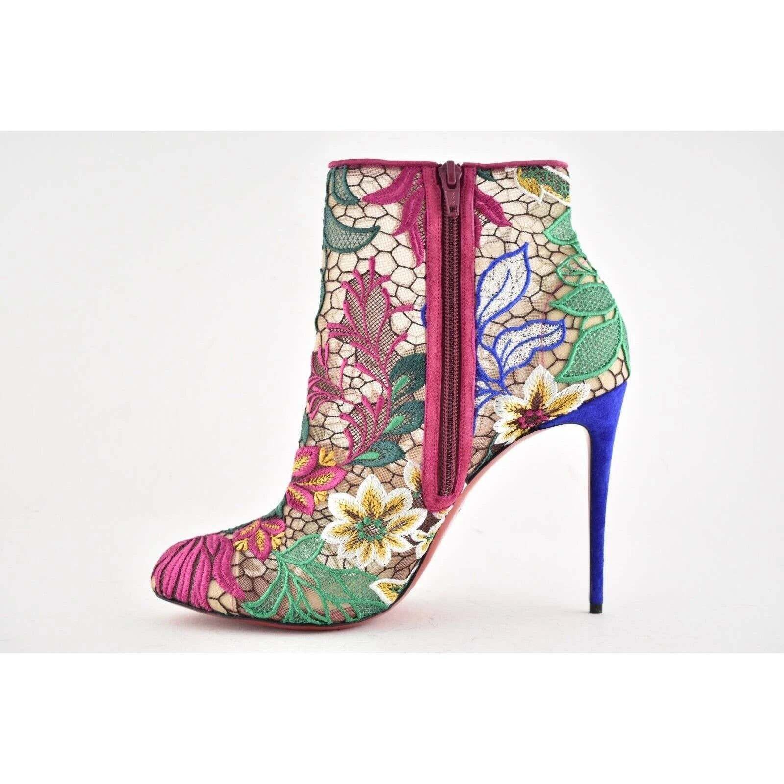 Christian Louboutin Christian Louboutin Miss Tennis 100 Multicolor Mesh Lace Size US 5 / IT 35 - 8 Thumbnail