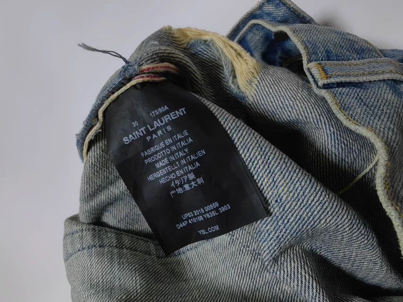 Saint Laurent Paris Saint Laurent Paris 16ssD10 knife cuts and damages jeans-25 Size US 30 / EU 46 - 3 Thumbnail