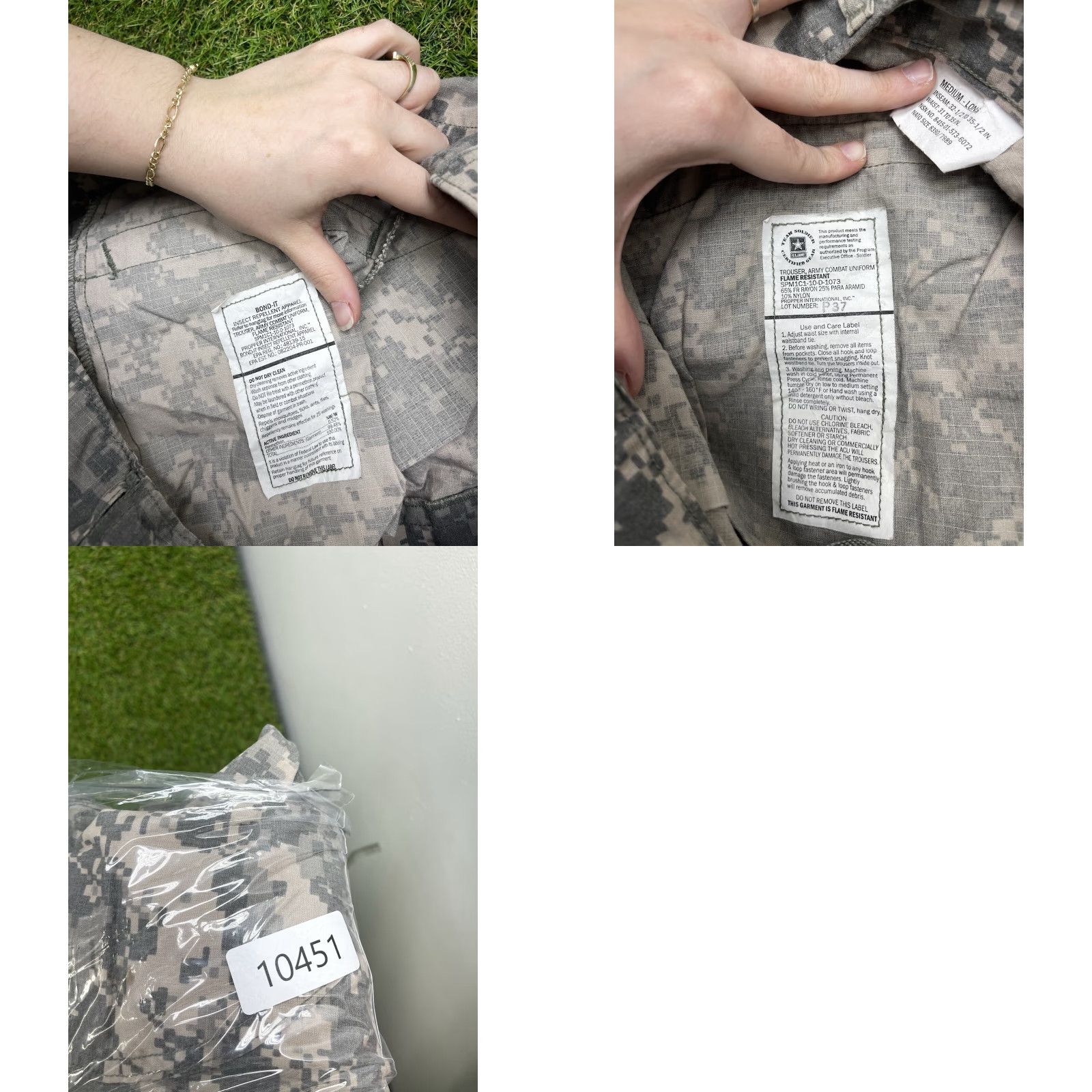 Propper PROPPER US Army Cargo Pants Mens Medium Long Camouflage Cargo Pocket 5-Pocket Design Regular Fit Straight Leg Size US 31 - 9 Thumbnail