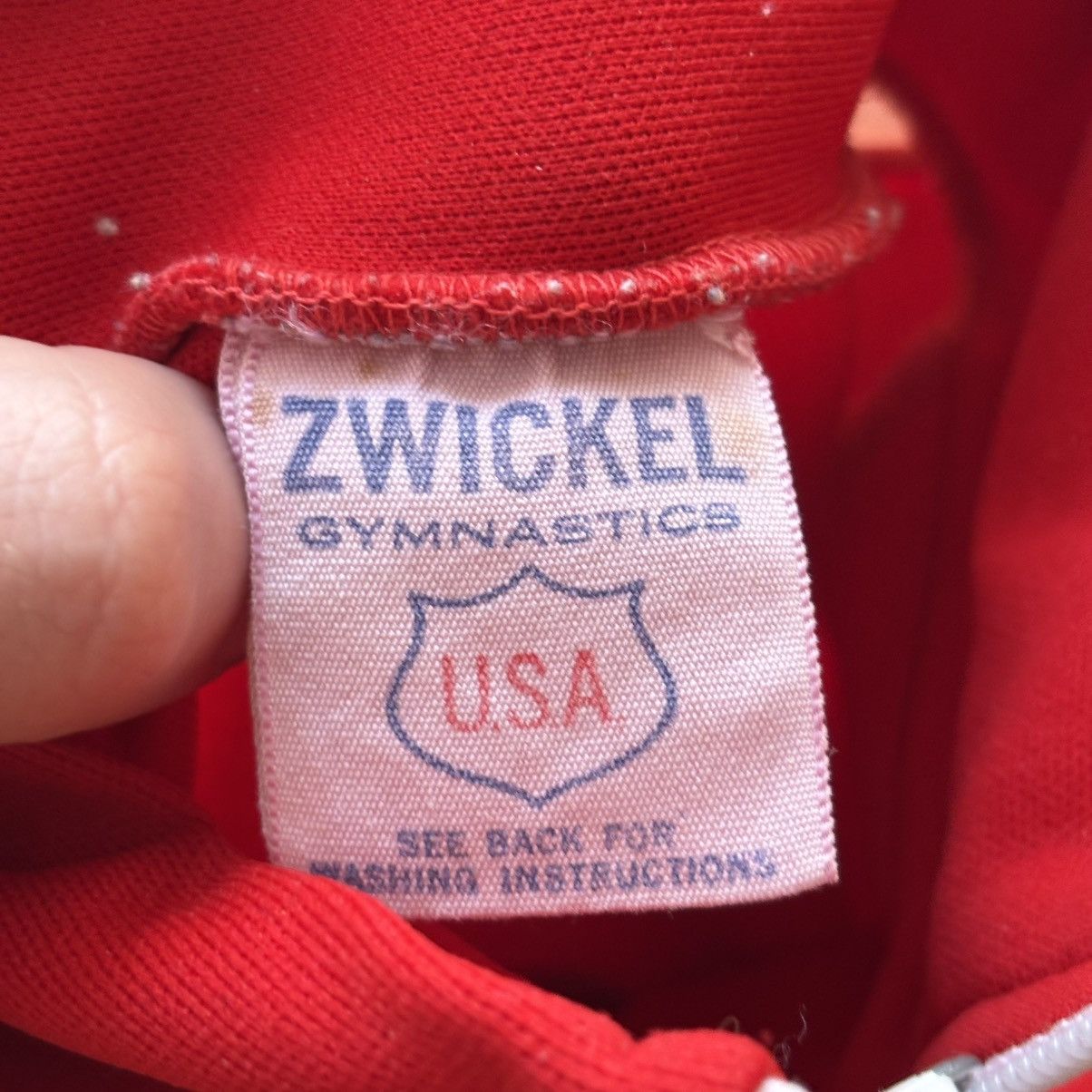 Vintage Vintage 70s Zwickel Gymnastics USA Track Jacket Red Nylon Size US M / EU 48-50 / 2 - 8 Thumbnail