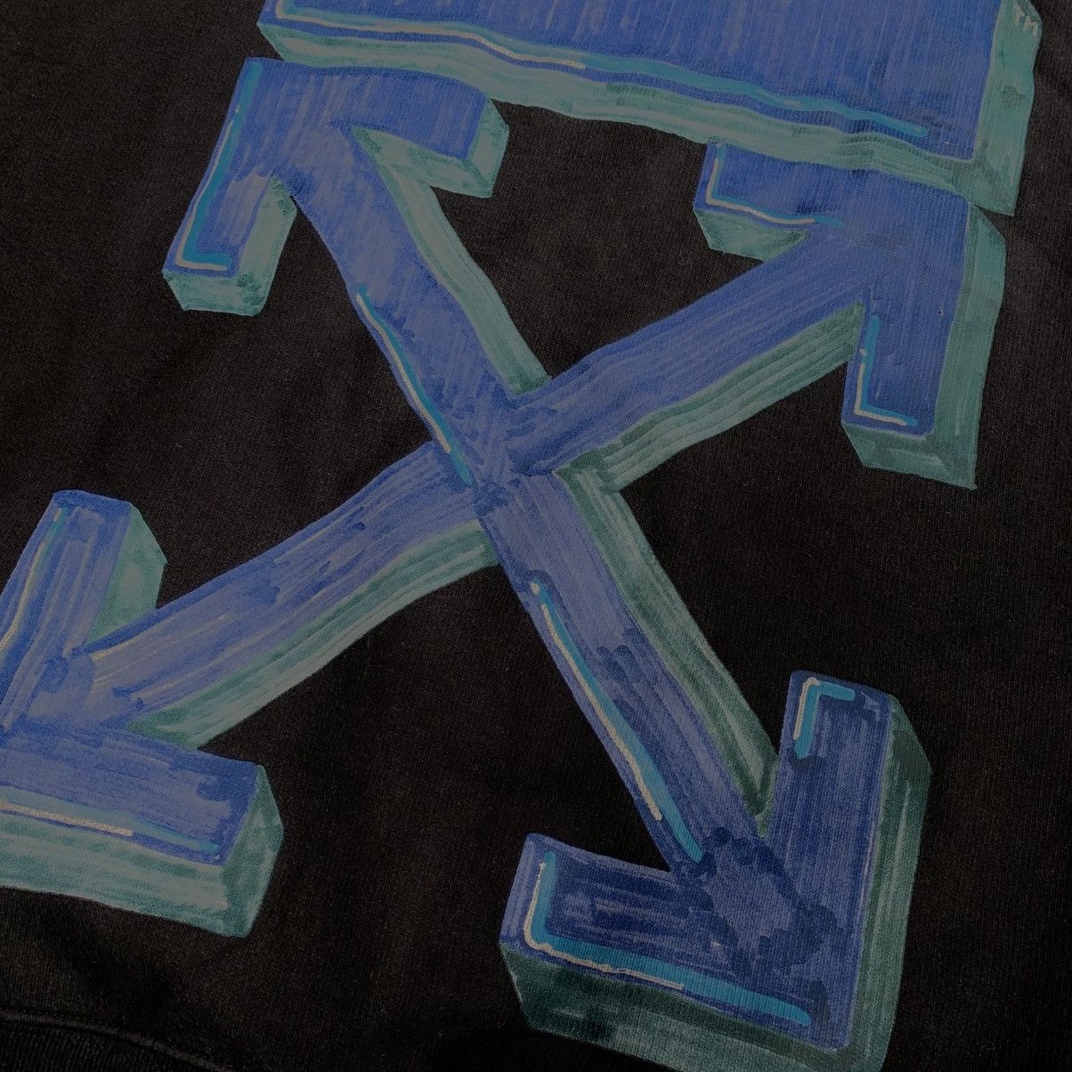 Off-White Off White Large Hoodie Marker Arrows Black Hoodie Virgil Size US L / EU 52-54 / 3 - 3 Thumbnail
