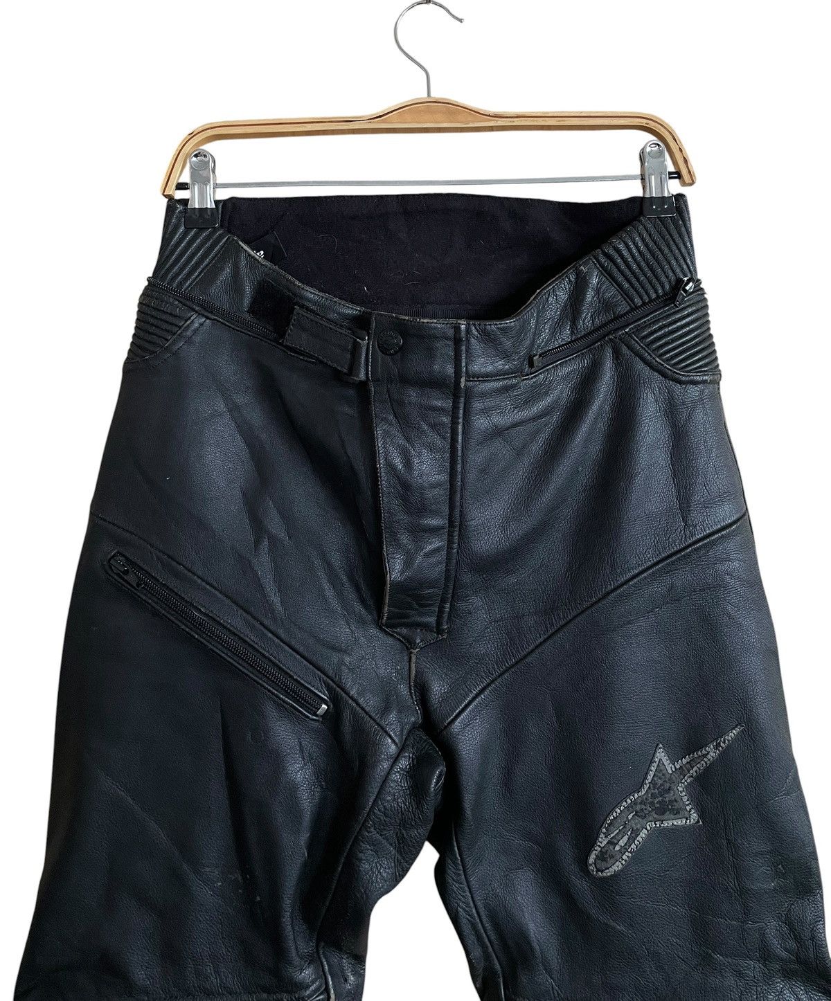 Alpinestars Vintage Racing Alpinestars Leather Motorcycle Pants 1990s Size US 28 / EU 44 - 3 Thumbnail