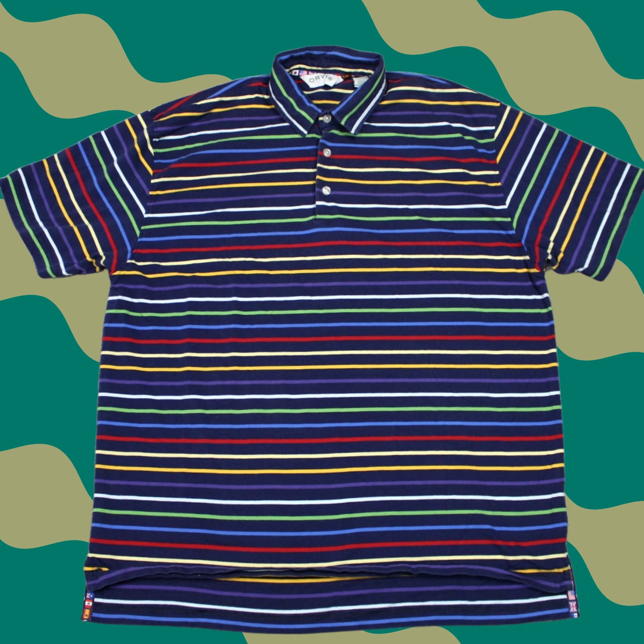 Orvis Orvis Polo Shirt Mens XL Colorful Striped 100% Cotton Short Sleeve Pullover Polo Shirt Mens XL Colorful Striped Blue 100% Cotton Orvis Size US XL / EU 56 / 4 - 1 Thumbnail