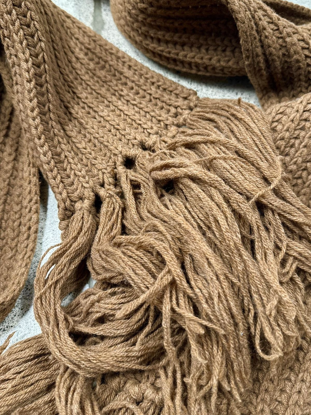 Veronique Branquinho Veronique Branquinho Wool Cable Knit Oversized Scarf Size ONE SIZE - 3 Thumbnail