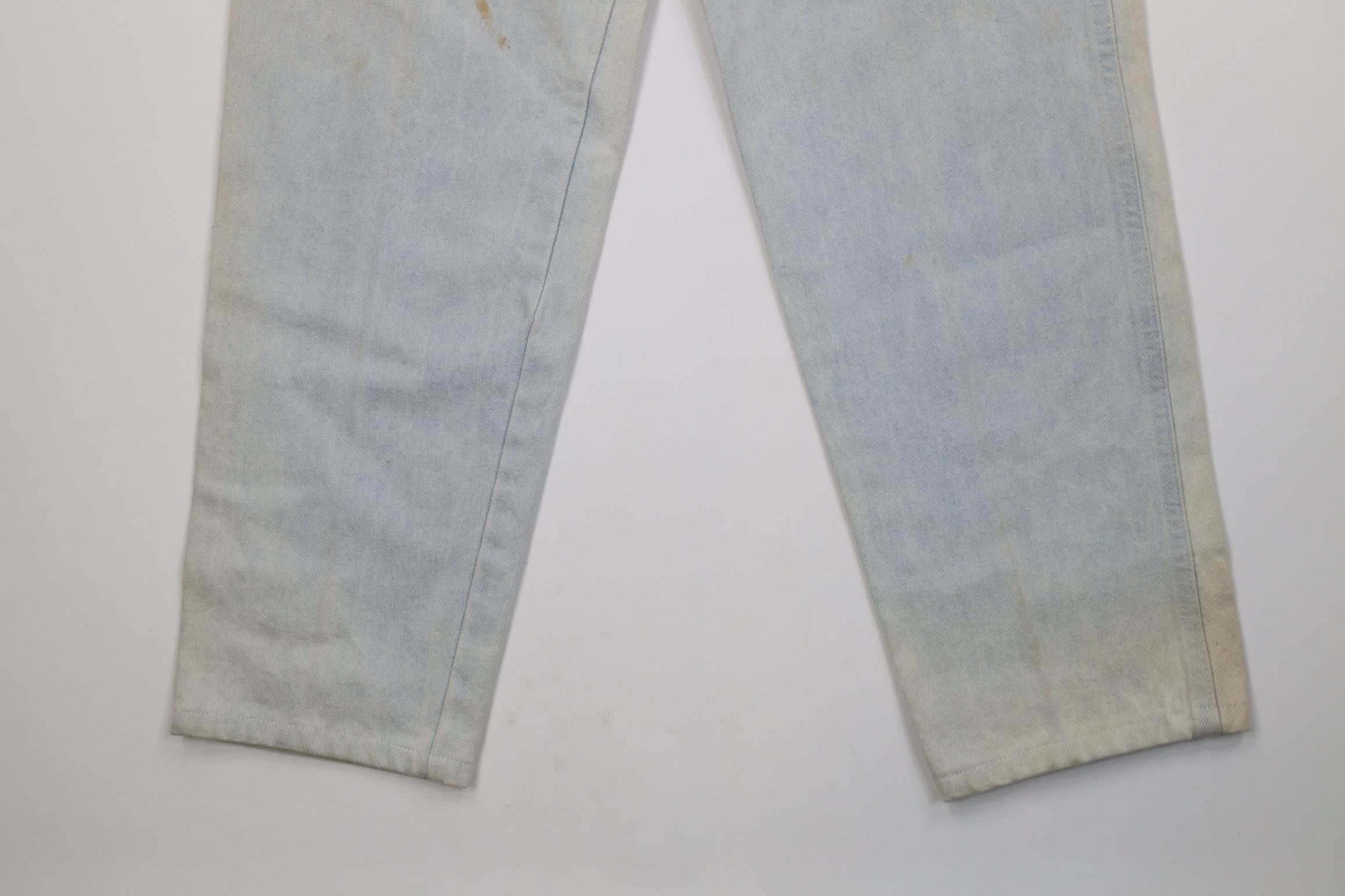 Vintage Vintage 70s Streetwear Pleated Straight Leg Denim Jeans USA Size 29" - 4 Thumbnail
