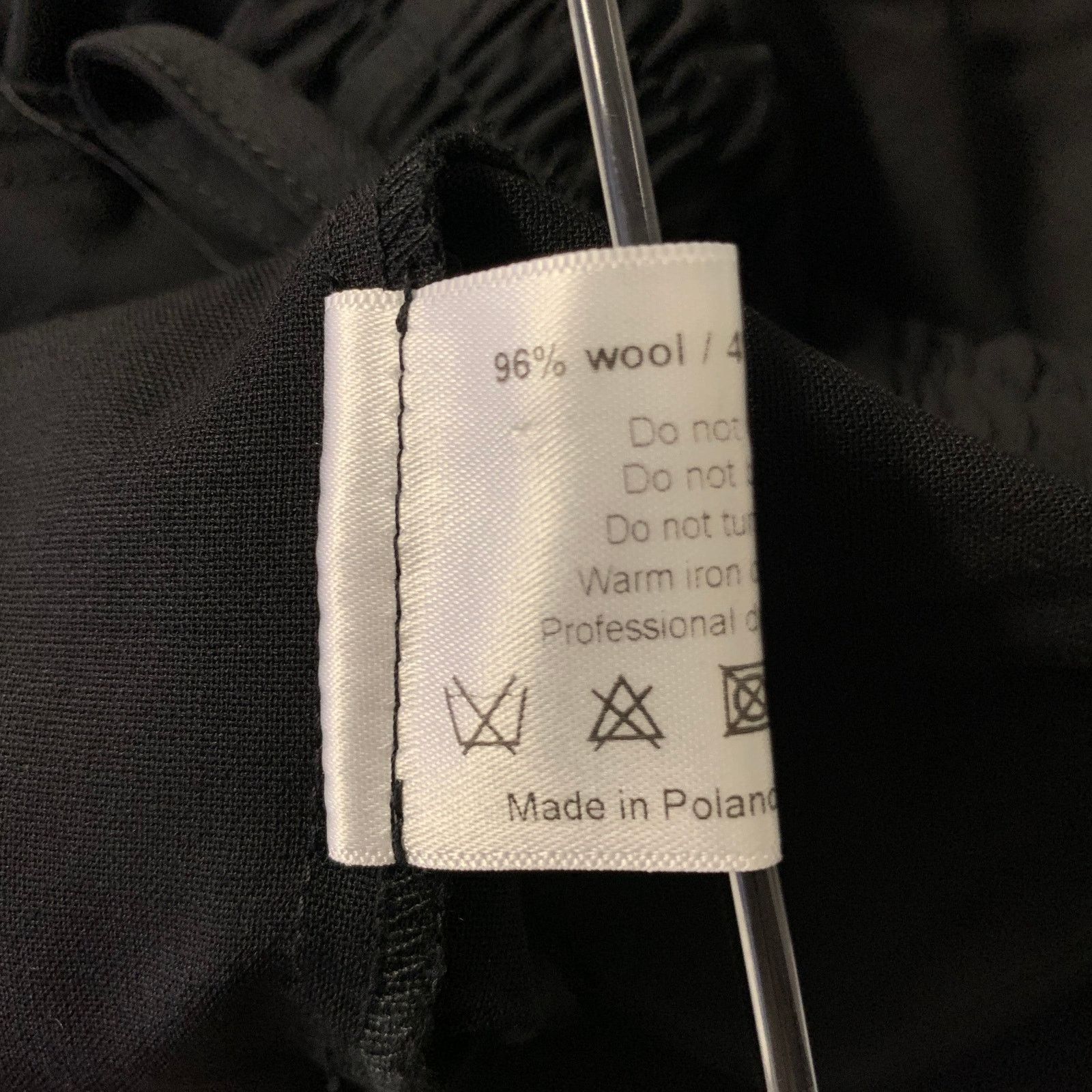 eskandar ESKANDAR Size XL Black Wool Elastane Pants Size US 34 / EU 50 - 5 Thumbnail