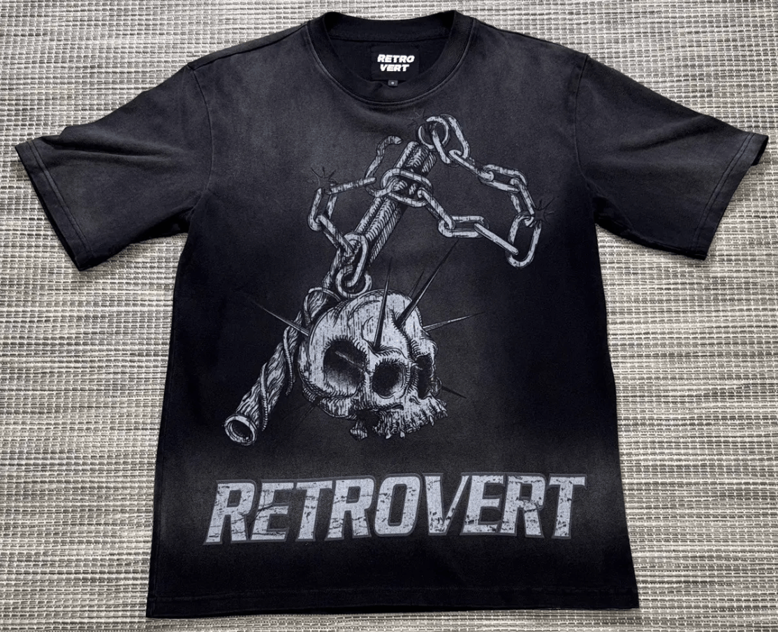 Black Skull RetroVert Tee