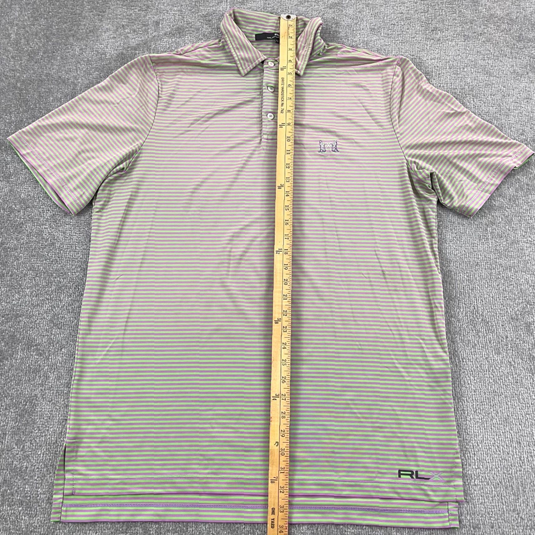 RLX Ralph Lauren RLX Ralph Lauren Polo Shirt Mens Large Green Pink National Golf Links of America Casual Short Sleeve Button Collar Size US L / EU 52-54 / 3 - 6 Thumbnail