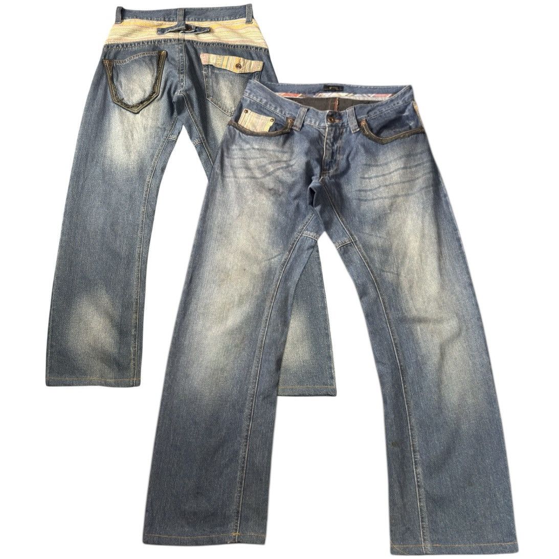 Seditionaries 🔥🔥 Y2K Baggy Flared Tweet Browny United Work Jeans Size US 33 - 1 Thumbnail